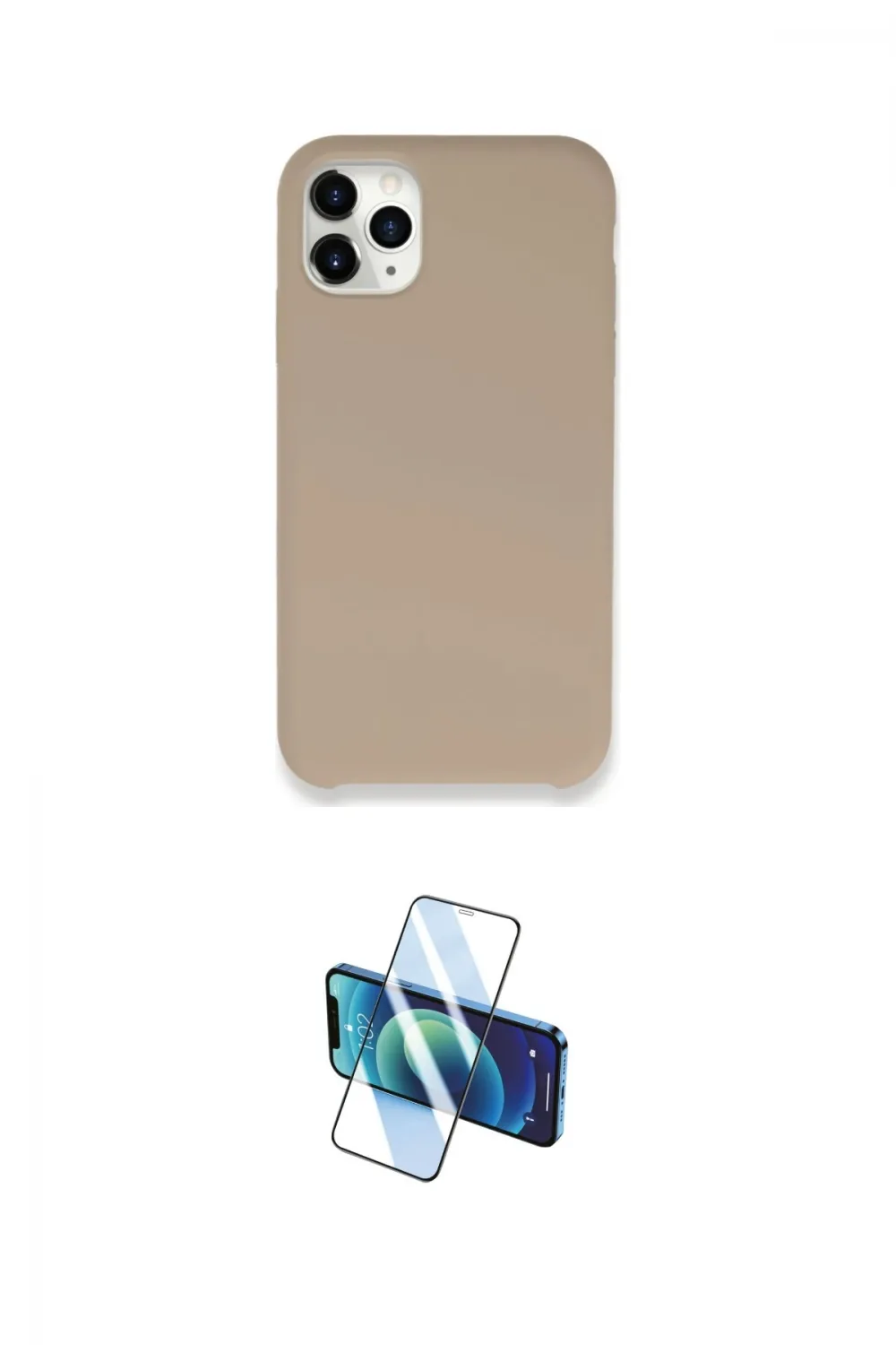 ieg™ iPhone 11 Pro Max Kılıf Zirve Modern Özel Seri - Siyah 3D Antistatik Cam Ekran Koruyucu