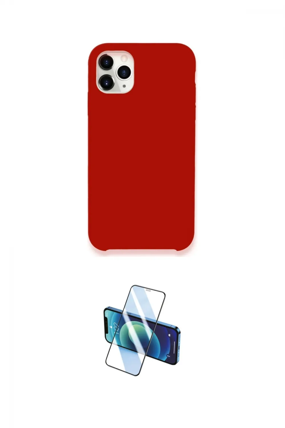 ieg™ iPhone 11 Pro Max Kılıf Zirve Modern Özel Seri - Siyah 3D Antistatik Cam Ekran Koruyucu
