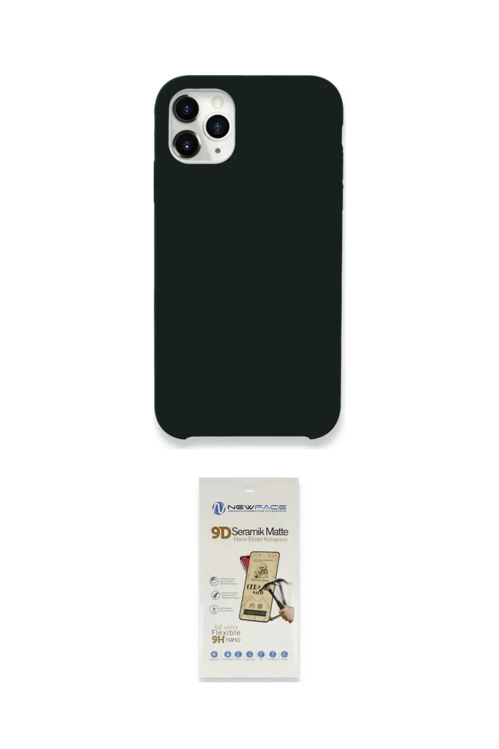 ieg™ iPhone 11 Pro Max Kılıf Zirve Modern Özel Seri - Siyah Mat Seramik Nano Ekran Koruyucu
