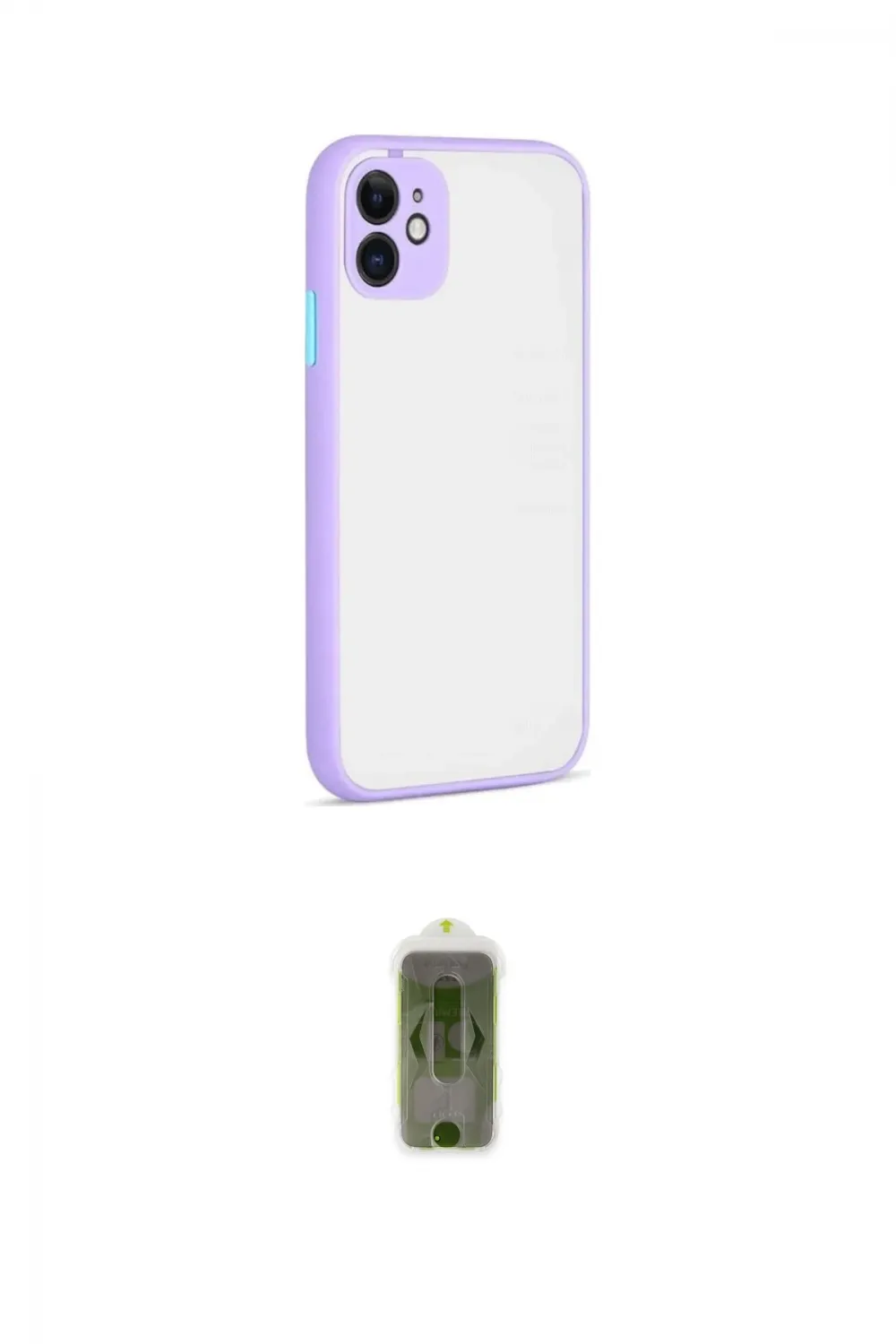 ieg™ iPhone 12 Kılıf Ahenk Çizgi Serisi - Siyah Joko Magic 5D Hayalet Cam