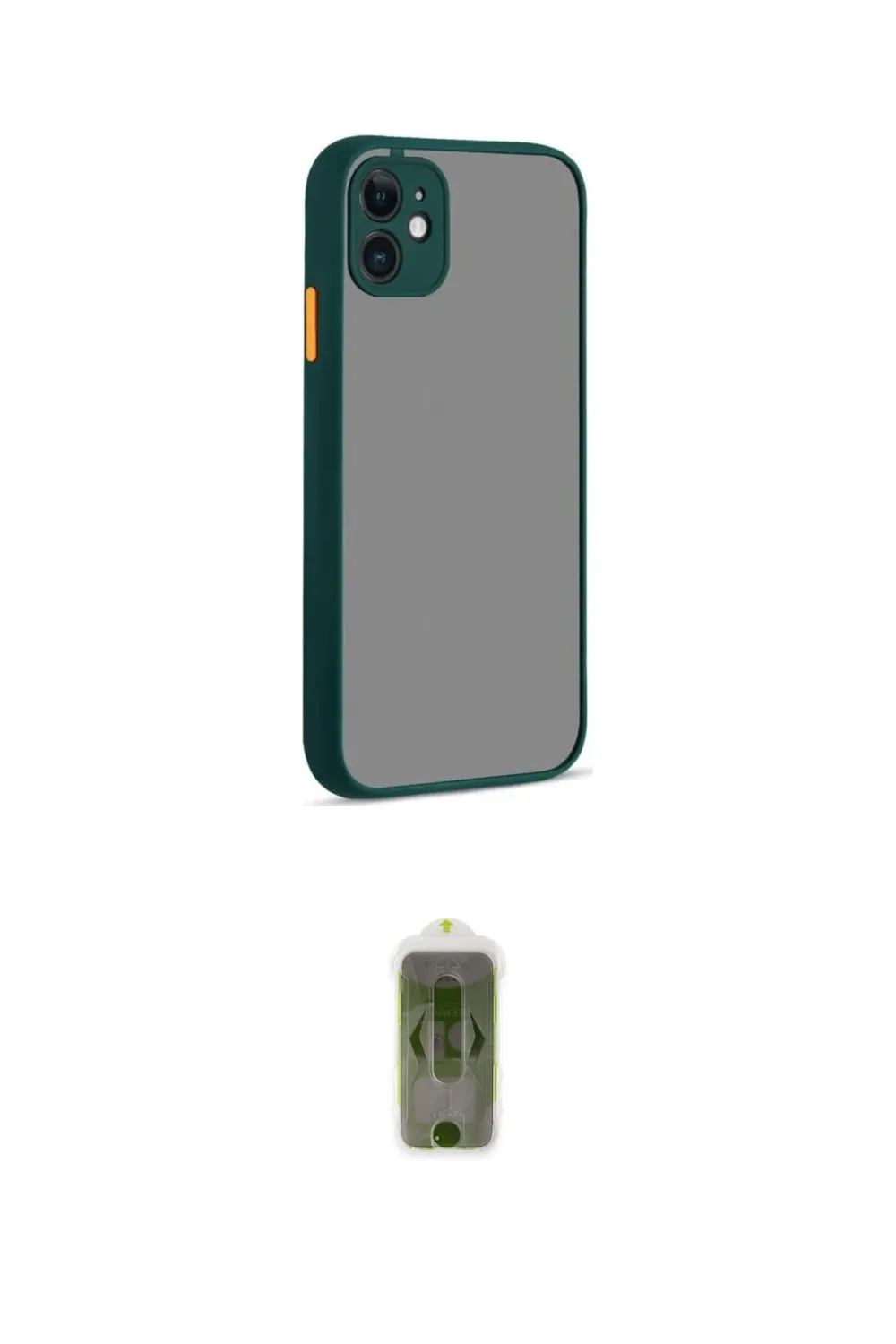 ieg™ iPhone 12 Kılıf Ahenk Çizgi Serisi - Siyah Joko Magic 5D Hayalet Cam