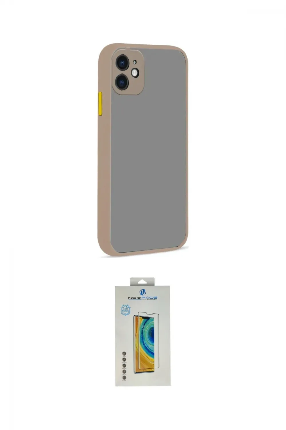 ieg™ iPhone 12 Kılıf Ahenk Çizgi Serisi - Siyah Polymer Nano Ekran Koruyucu