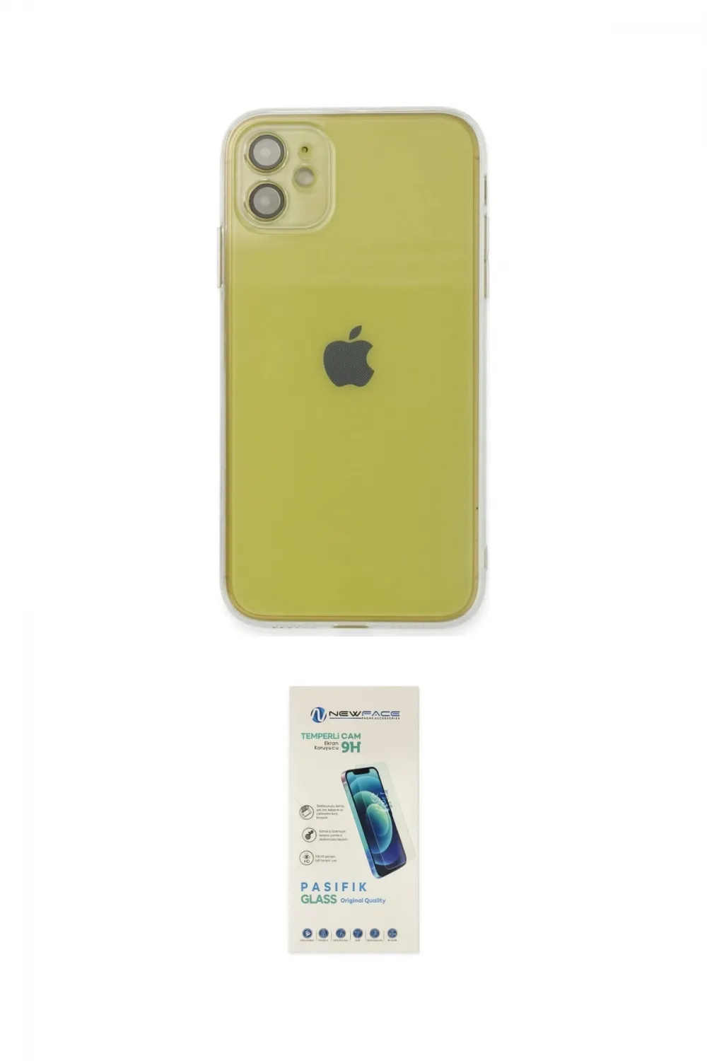 ieg™ iPhone 12 Kılıf Ahenk Doku - Şeffaf Pasifik Cam Ekran Koruyucu