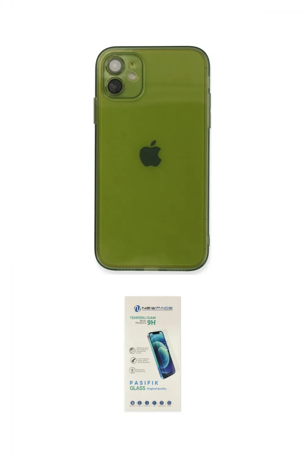 ieg™ iPhone 12 Kılıf Ahenk Doku - Şeffaf Pasifik Cam Ekran Koruyucu