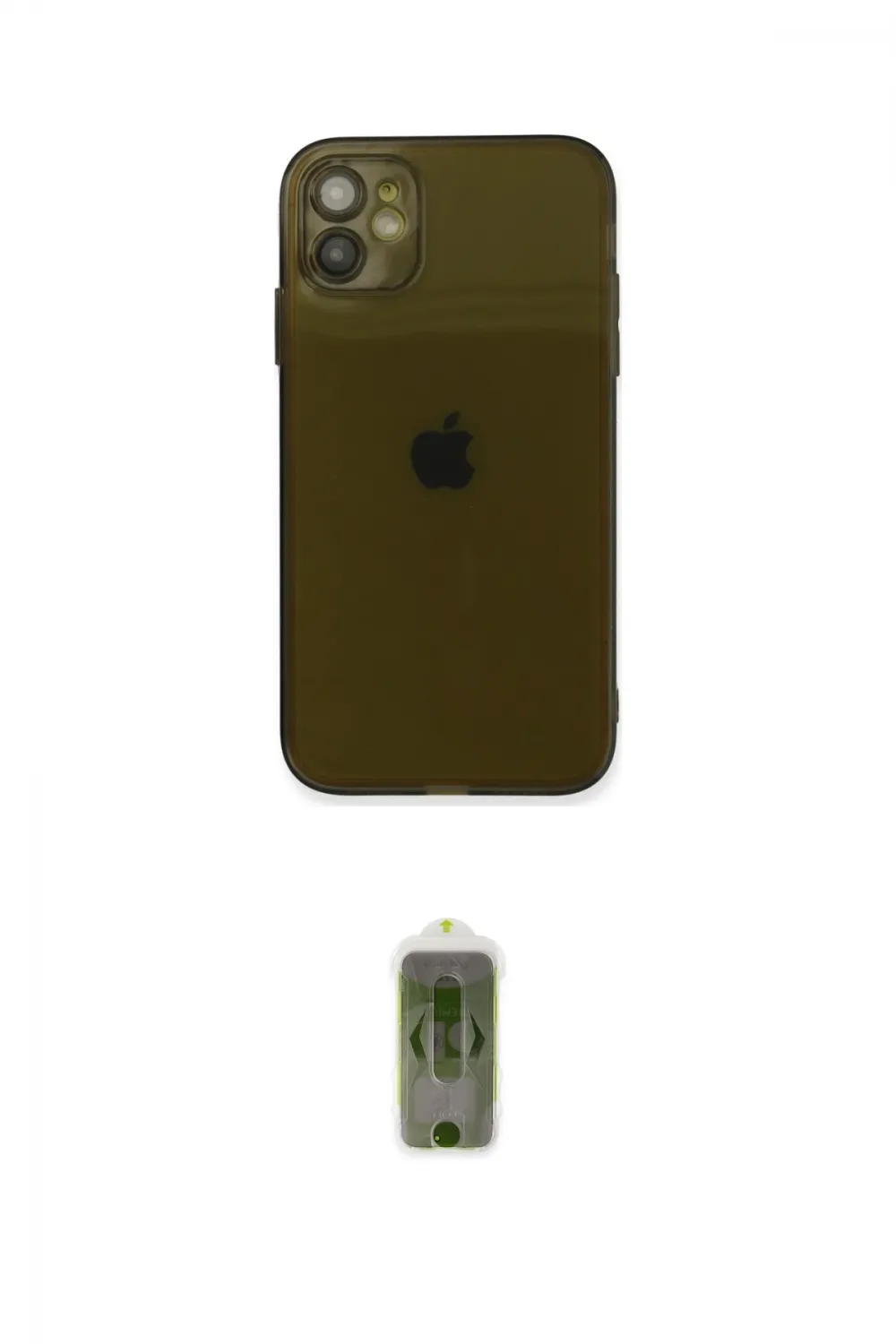 ieg™ iPhone 12 Kılıf Ahenk Doku - Siyah Joko Magic 5D Hayalet Cam