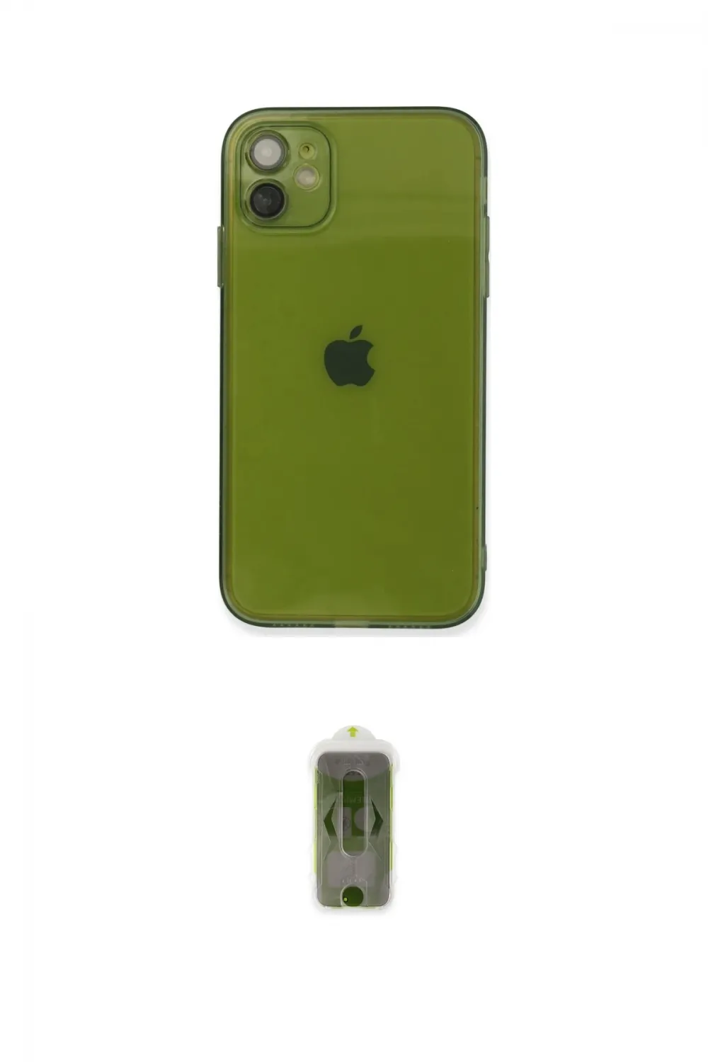 ieg™ iPhone 12 Kılıf Ahenk Doku - Siyah Joko Magic 5D Hayalet Cam