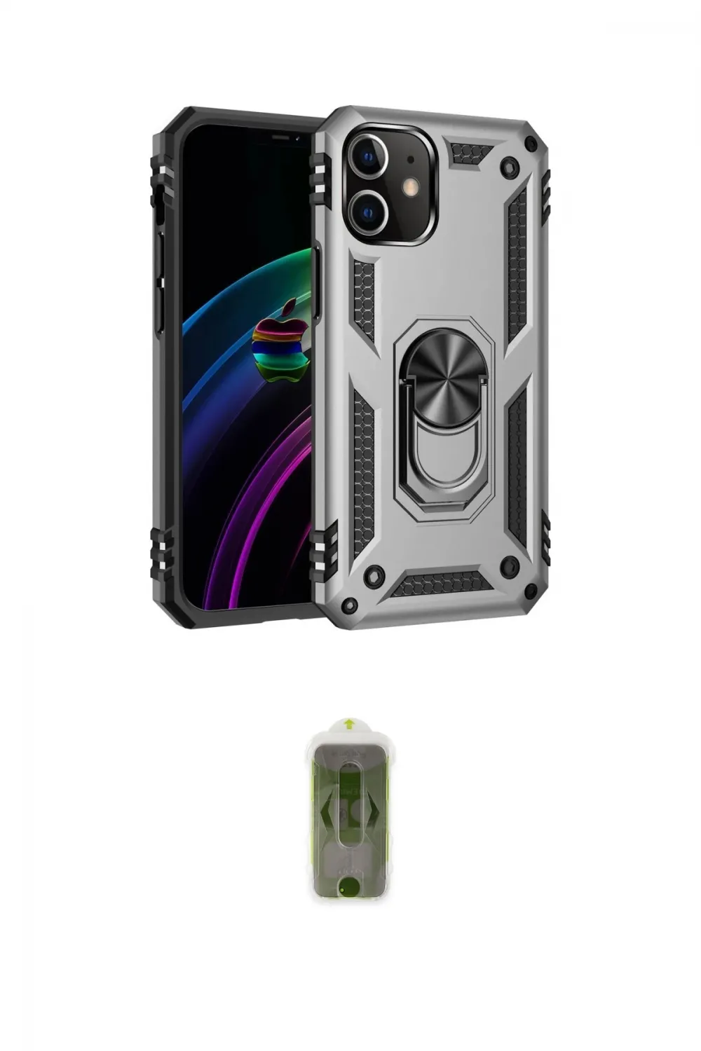 ieg™ iPhone 12 Kılıf Ahenk Klasik Koleksiyonu - Siyah Joko Magic 5D Hayalet Cam