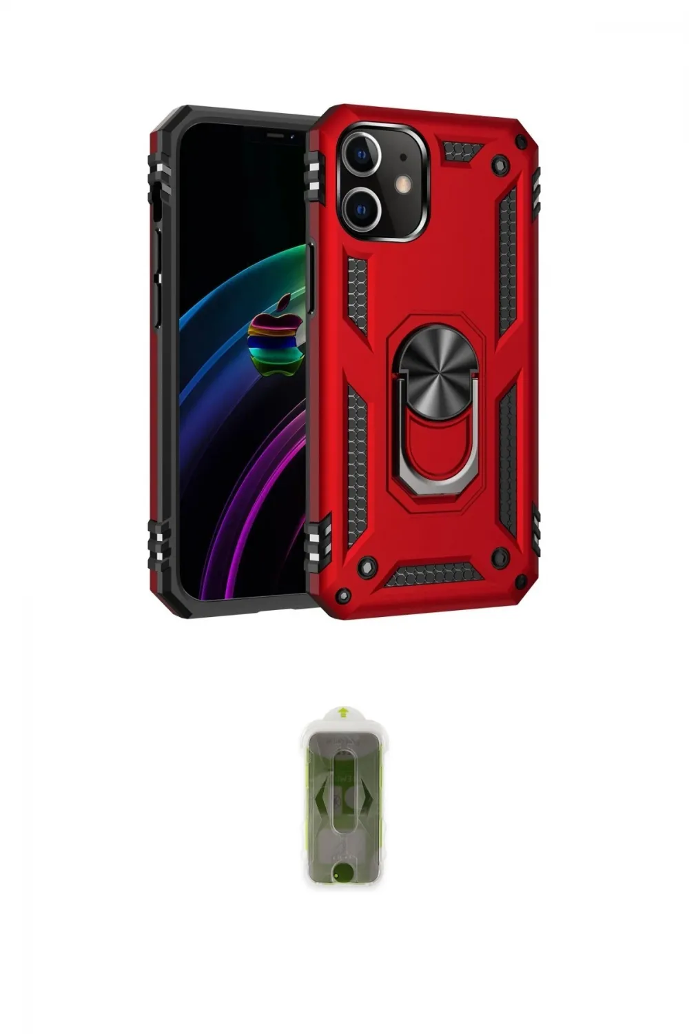 ieg™ iPhone 12 Kılıf Ahenk Klasik Koleksiyonu - Siyah Joko Magic 5D Hayalet Cam