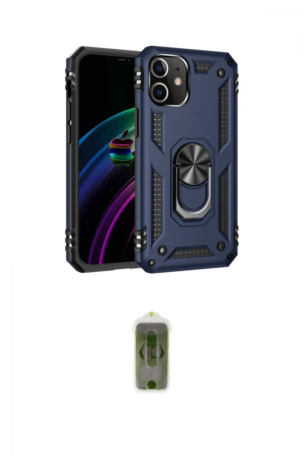 ieg™ iPhone 12 Kılıf Ahenk Klasik Koleksiyonu - Siyah Joko Magic 5D Hayalet Cam