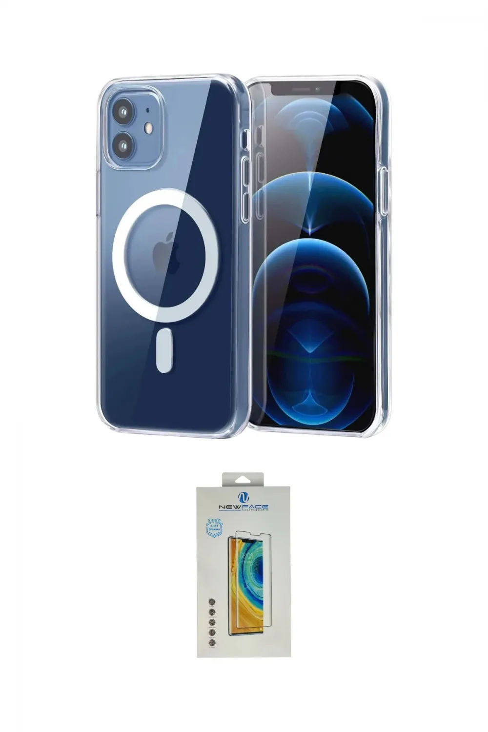 ieg™ iPhone 12 Kılıf Ahenk Minimal Serisi - Siyah Polymer Nano Ekran Koruyucu