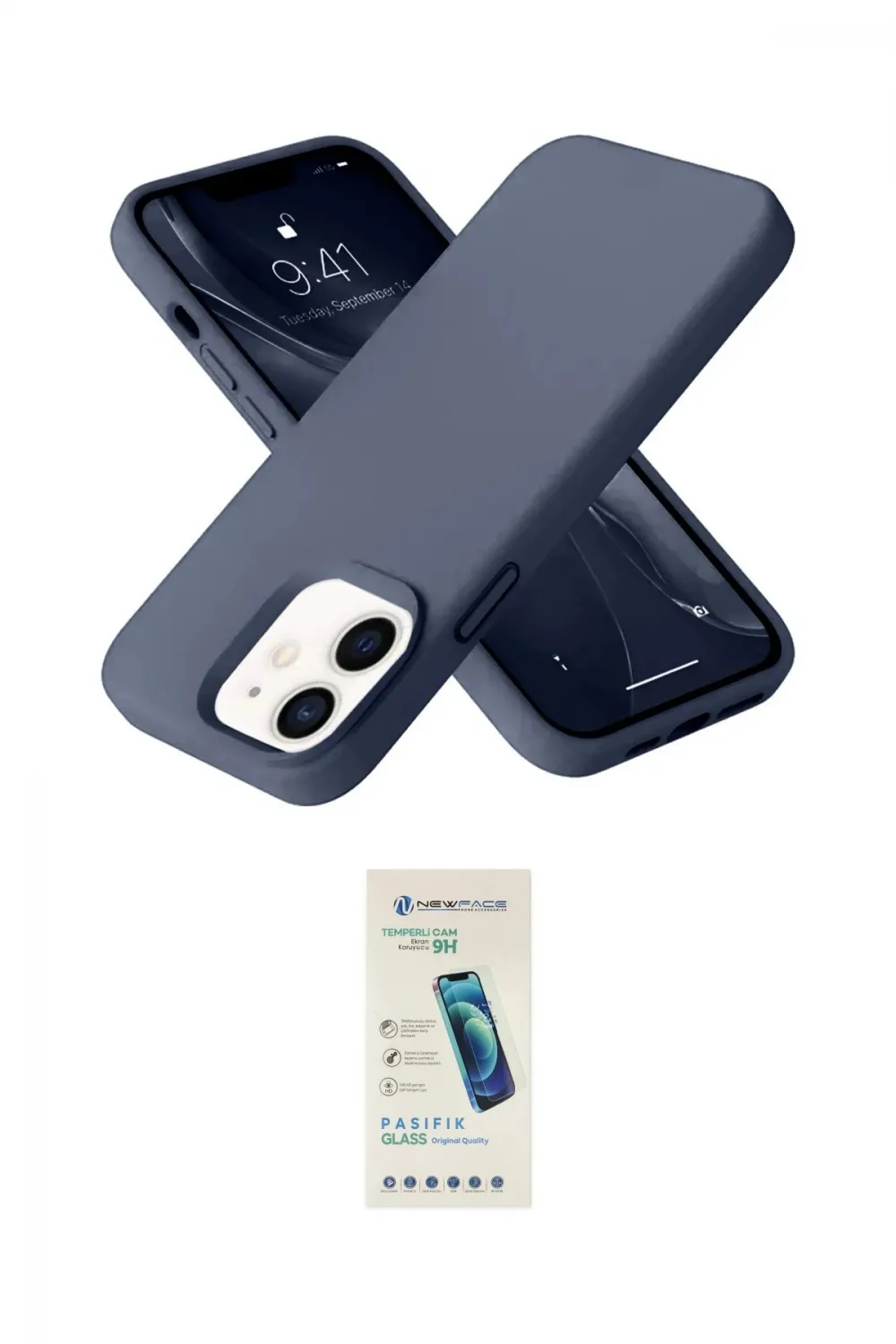 ieg™ iPhone 12 Kılıf Ahenk Serisi - Şeffaf Pasifik Cam Ekran Koruyucu