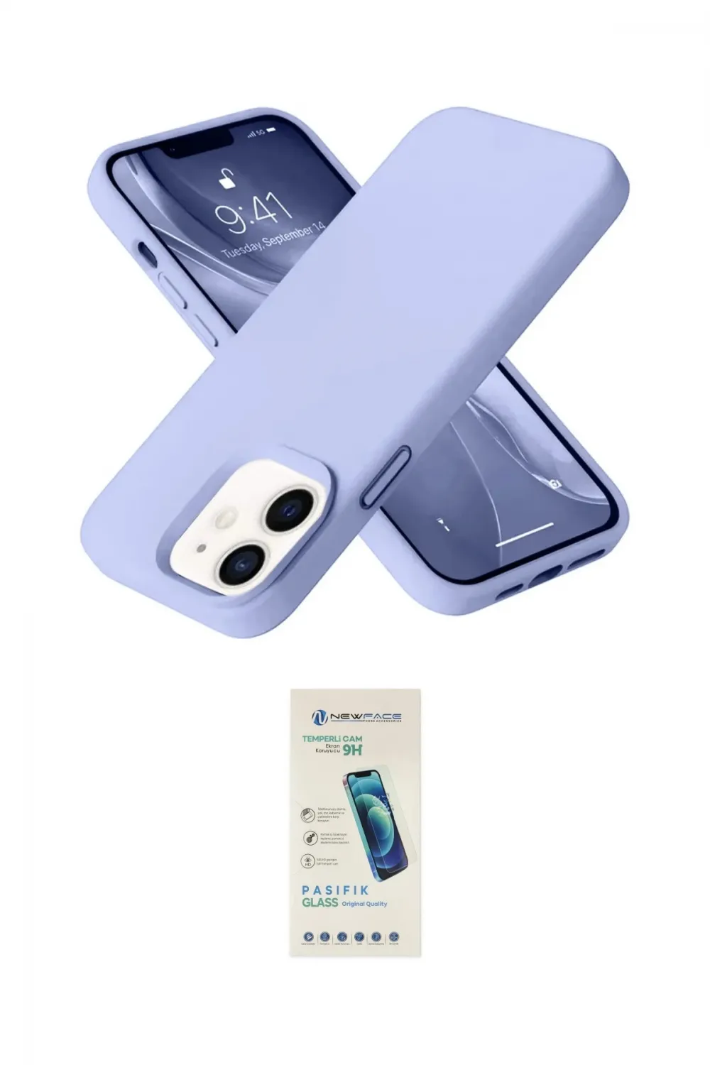 ieg™ iPhone 12 Kılıf Ahenk Serisi - Şeffaf Pasifik Cam Ekran Koruyucu