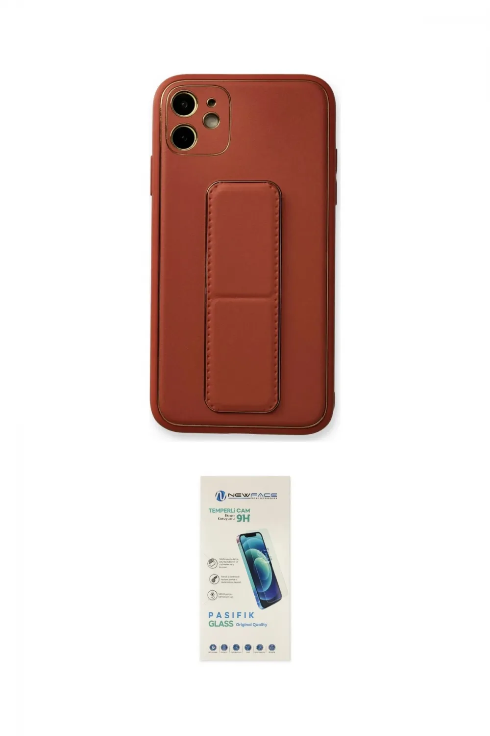 ieg™ iPhone 12 Kılıf Akış Doku - Şeffaf Pasifik Cam Ekran Koruyucu