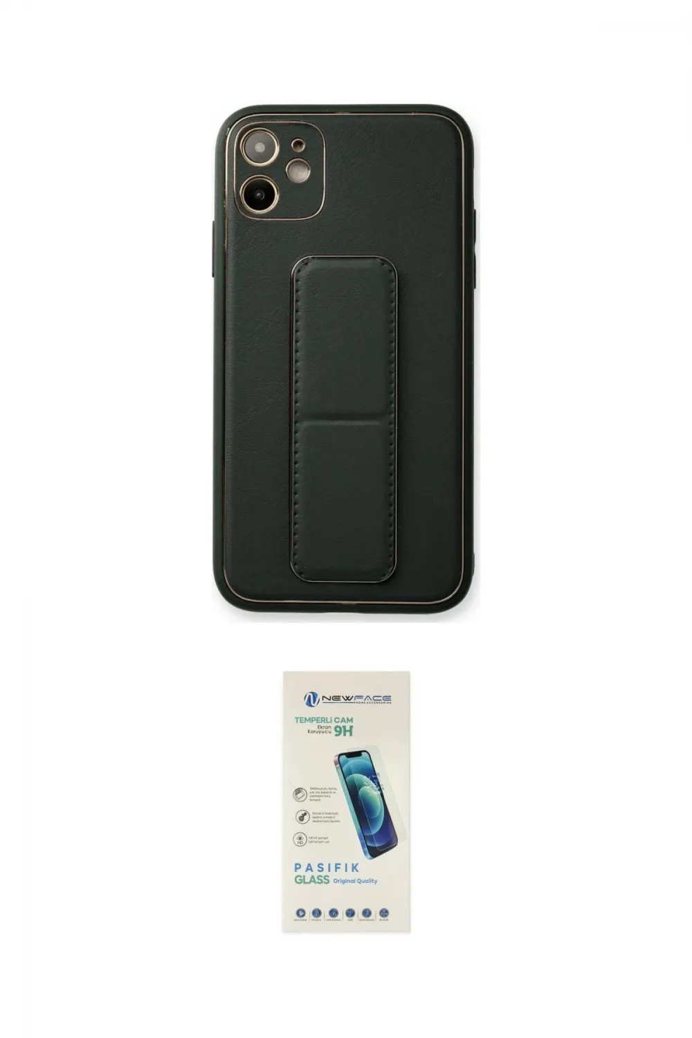 ieg™ iPhone 12 Kılıf Akış Doku - Şeffaf Pasifik Cam Ekran Koruyucu