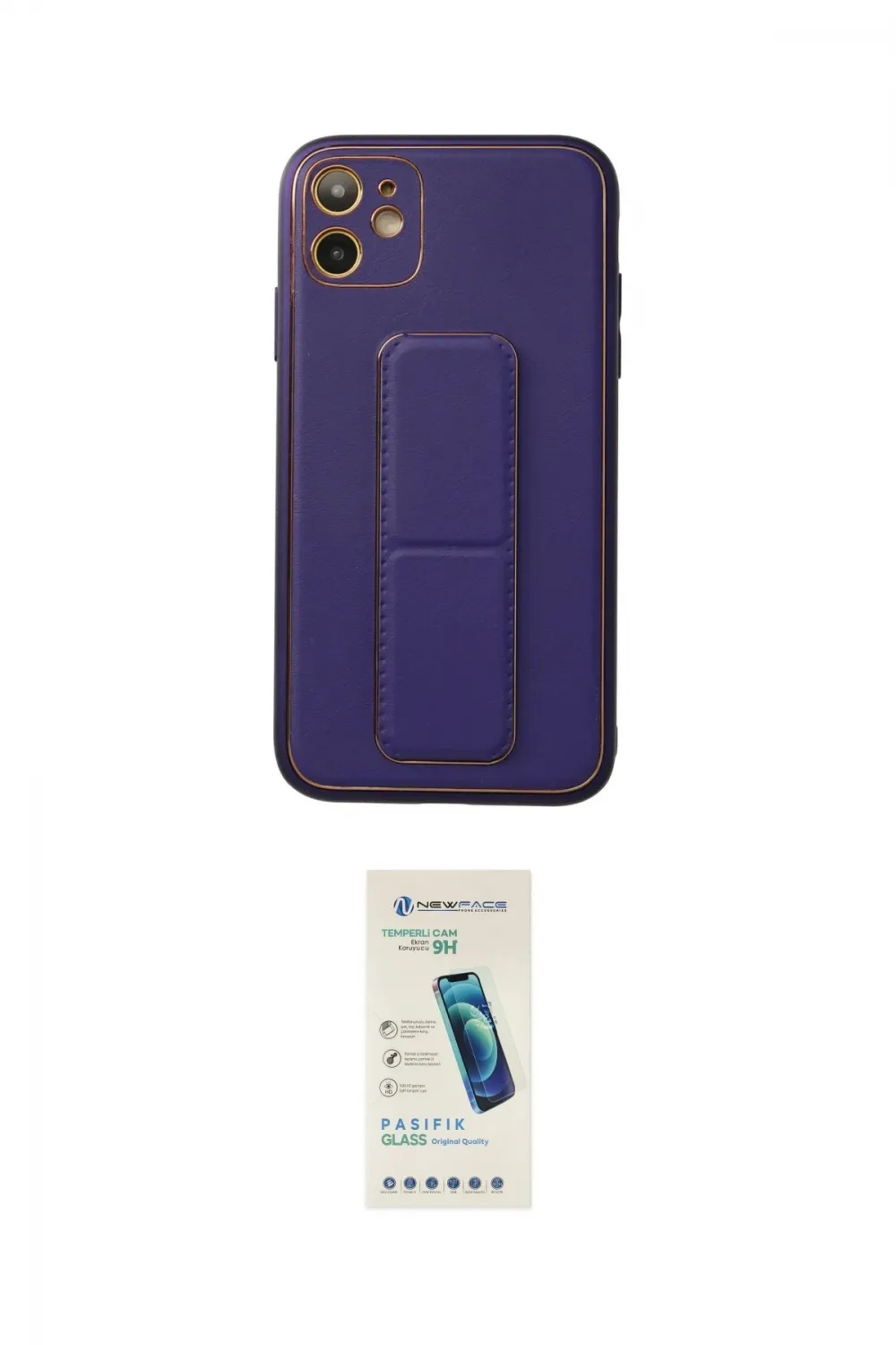 ieg™ iPhone 12 Kılıf Akış Doku - Şeffaf Pasifik Cam Ekran Koruyucu