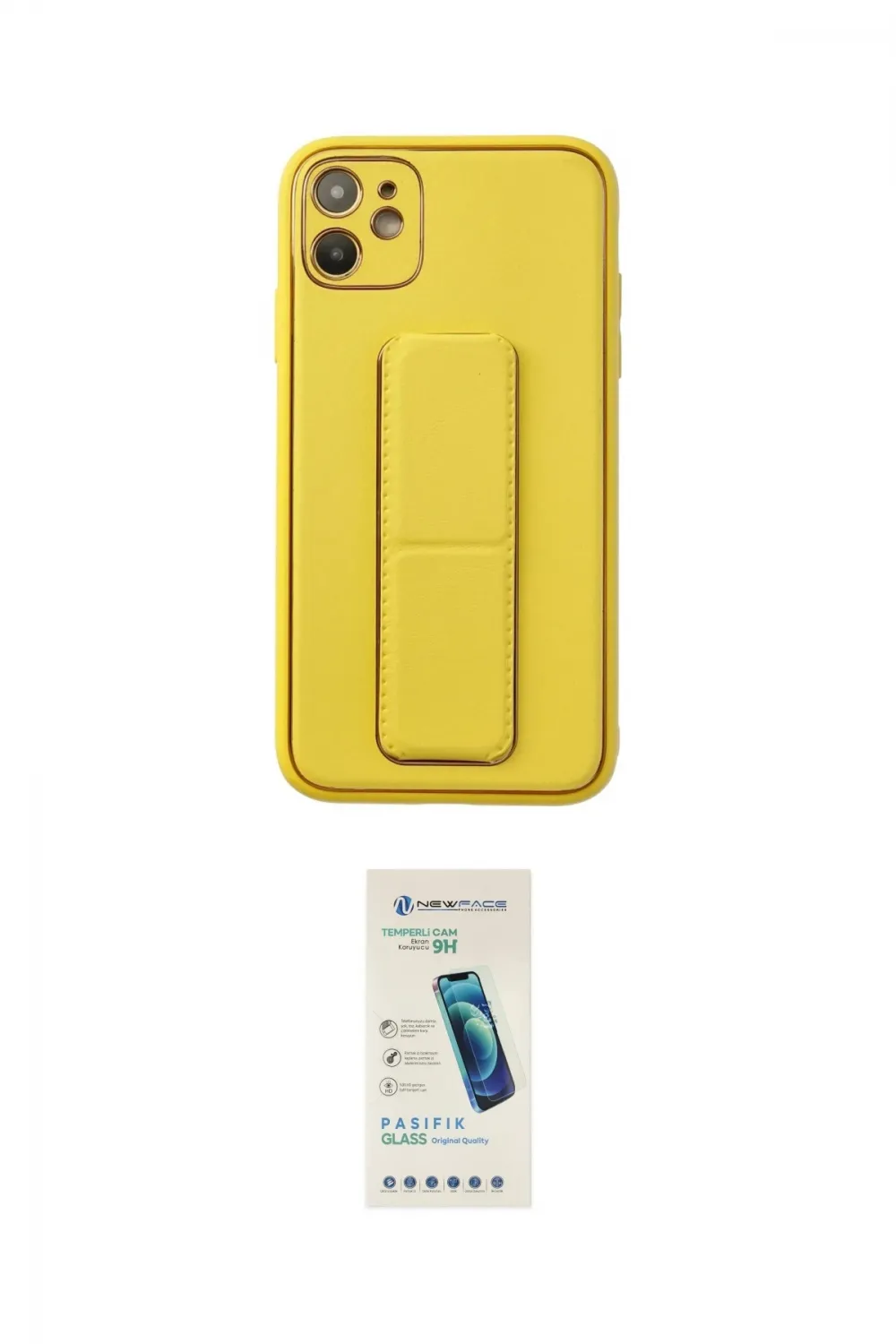 ieg™ iPhone 12 Kılıf Akış Doku - Şeffaf Pasifik Cam Ekran Koruyucu