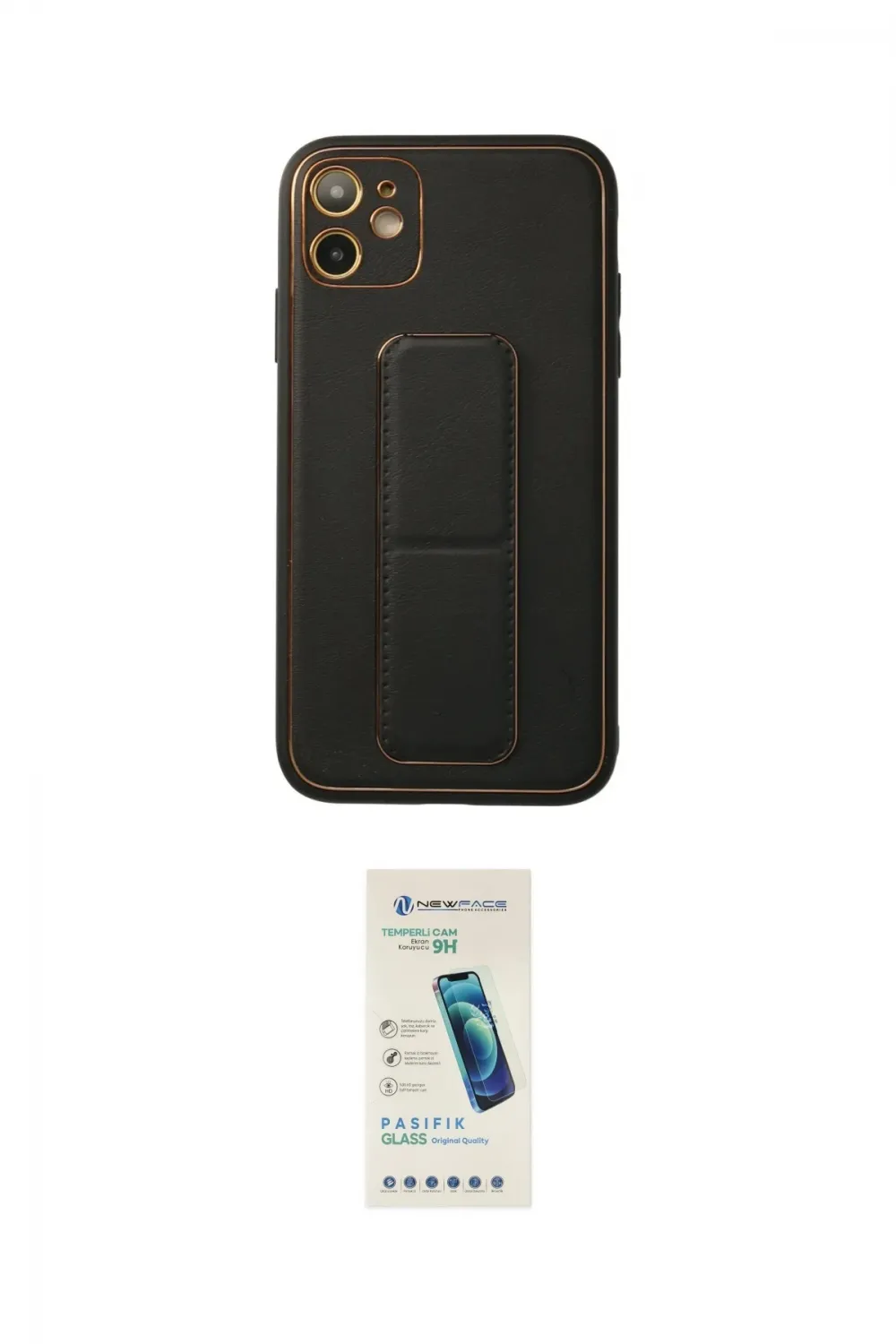ieg™ iPhone 12 Kılıf Akış Doku - Şeffaf Pasifik Cam Ekran Koruyucu