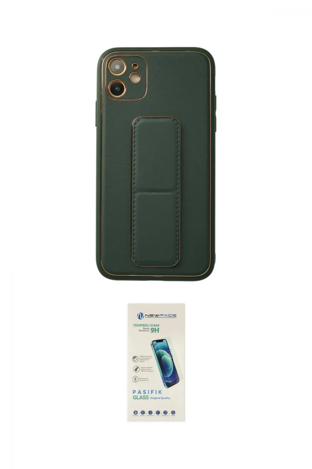 ieg™ iPhone 12 Kılıf Akış Doku - Şeffaf Pasifik Cam Ekran Koruyucu