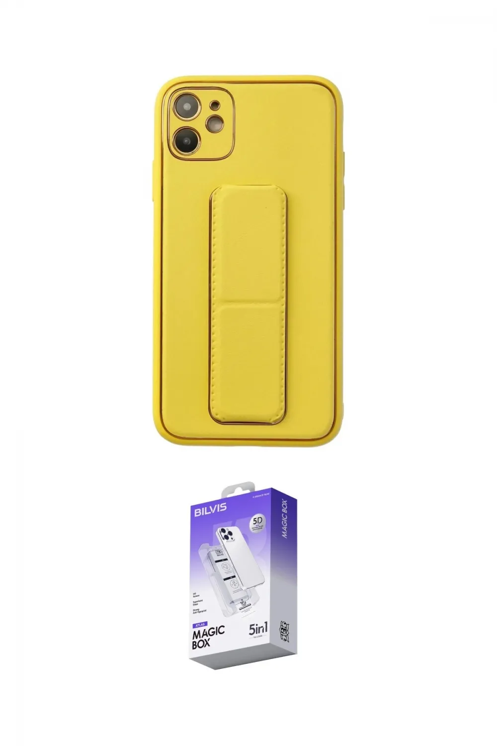 ieg™ iPhone 12 Kılıf Akış Doku - Siyah Bilvis 5in1 3D Magic Cam Ekran Koruyucu