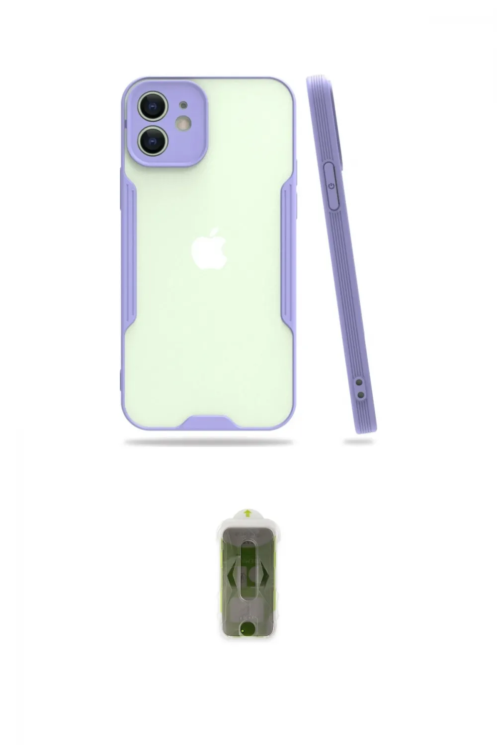ieg™ iPhone 12 Kılıf Atlas Asil Serisi - Siyah Joko Magic 5D Hayalet Cam