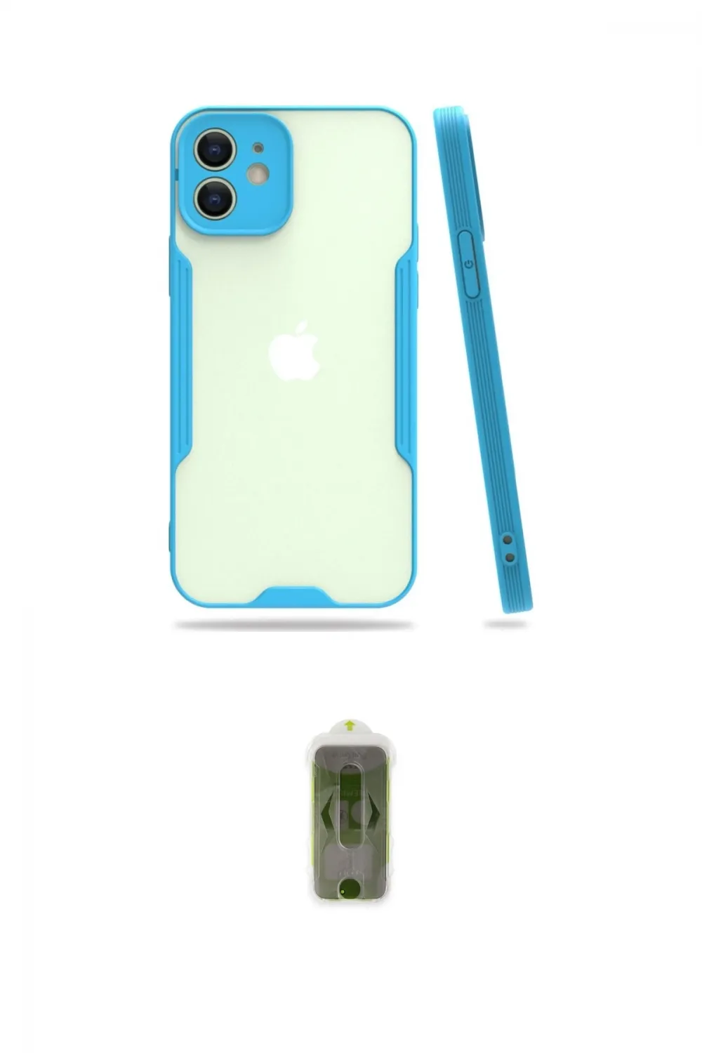 ieg™ iPhone 12 Kılıf Atlas Asil Serisi - Siyah Joko Magic 5D Hayalet Cam