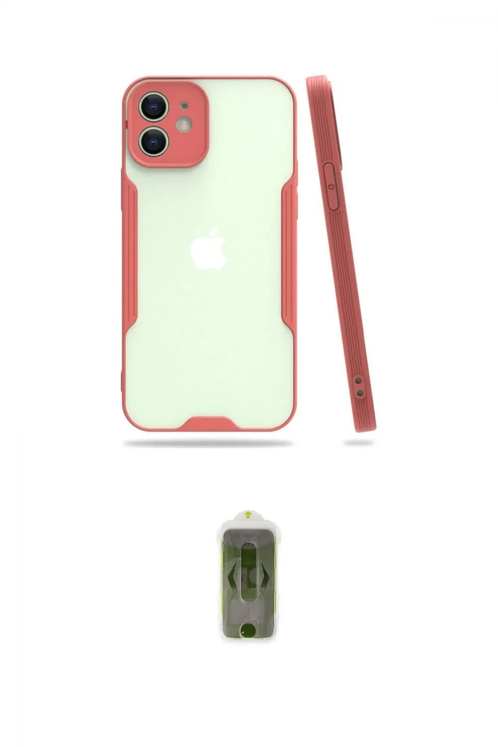 ieg™ iPhone 12 Kılıf Atlas Asil Serisi - Siyah Joko Magic 5D Hayalet Cam
