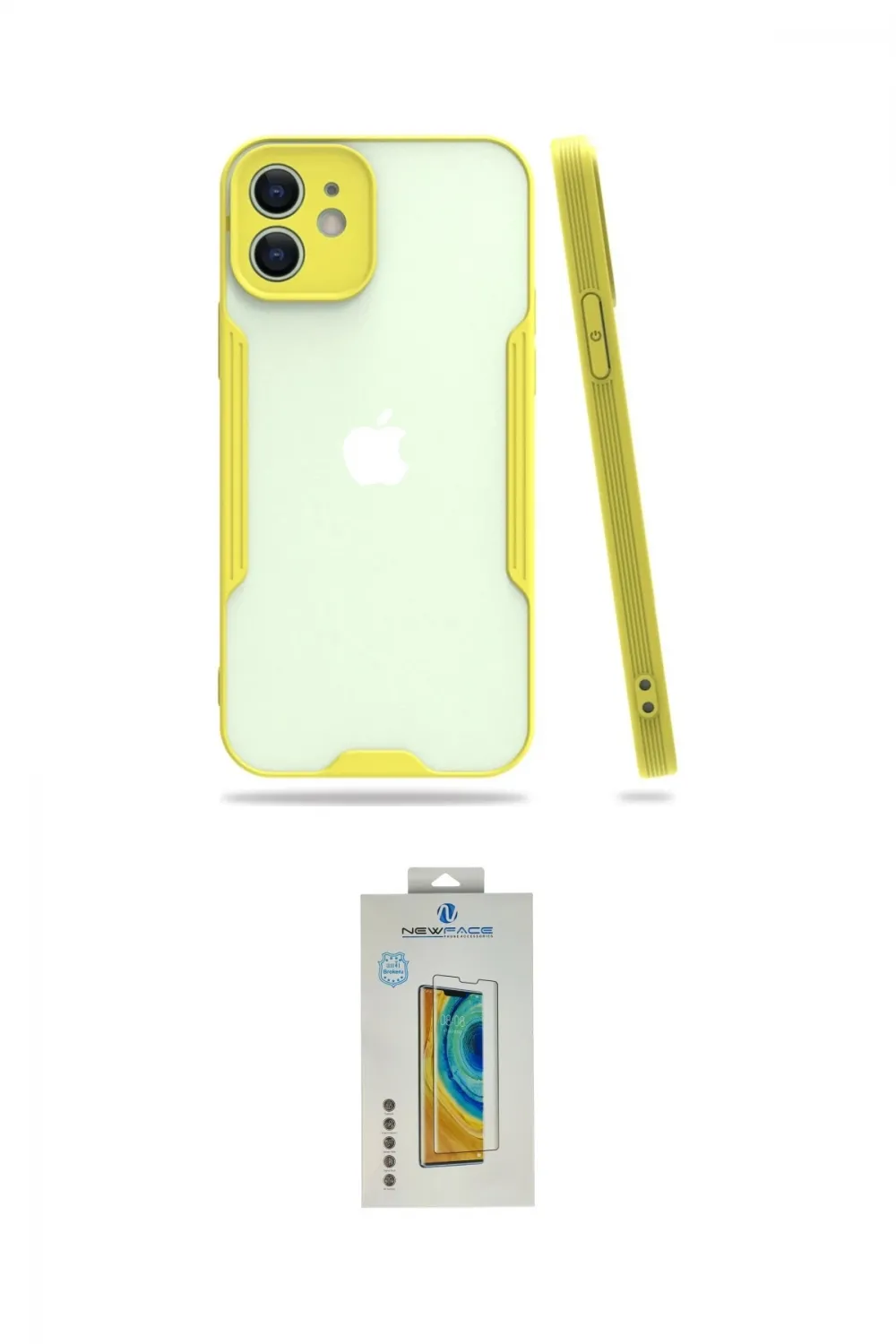 ieg™ iPhone 12 Kılıf Atlas Asil Serisi - Siyah Polymer Nano Ekran Koruyucu
