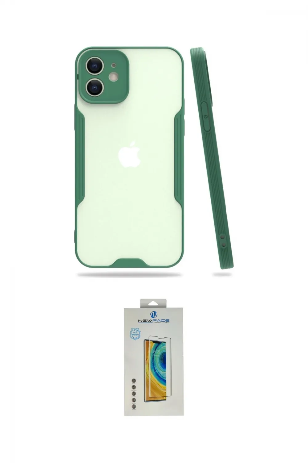 ieg™ iPhone 12 Kılıf Atlas Asil Serisi - Siyah Polymer Nano Ekran Koruyucu