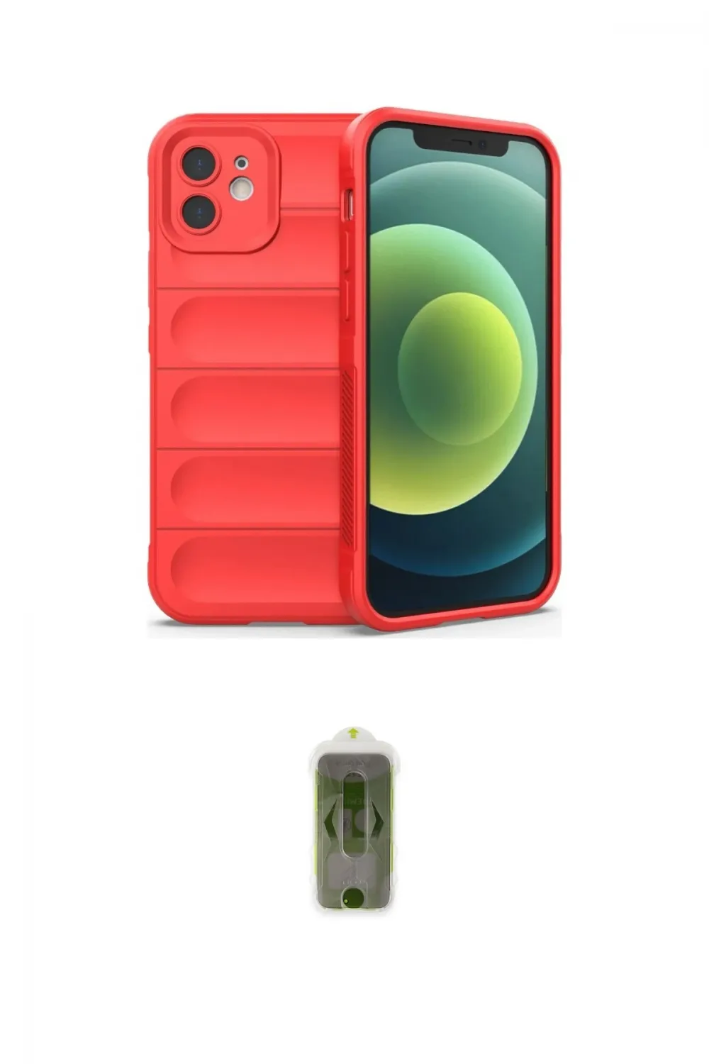 ieg™ iPhone 12 Kılıf Atlas Koleksiyonu - Siyah Joko Magic 5D Hayalet Cam