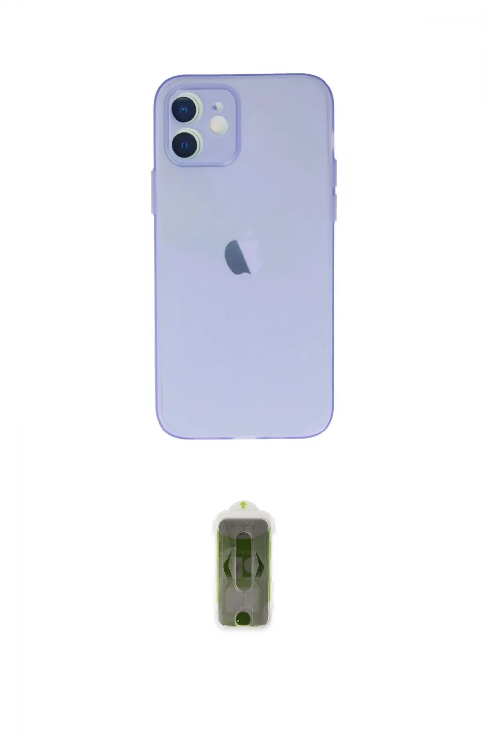 ieg™ iPhone 12 Kılıf Atlas Minimal Prime - Siyah Joko Magic 5D Hayalet Cam