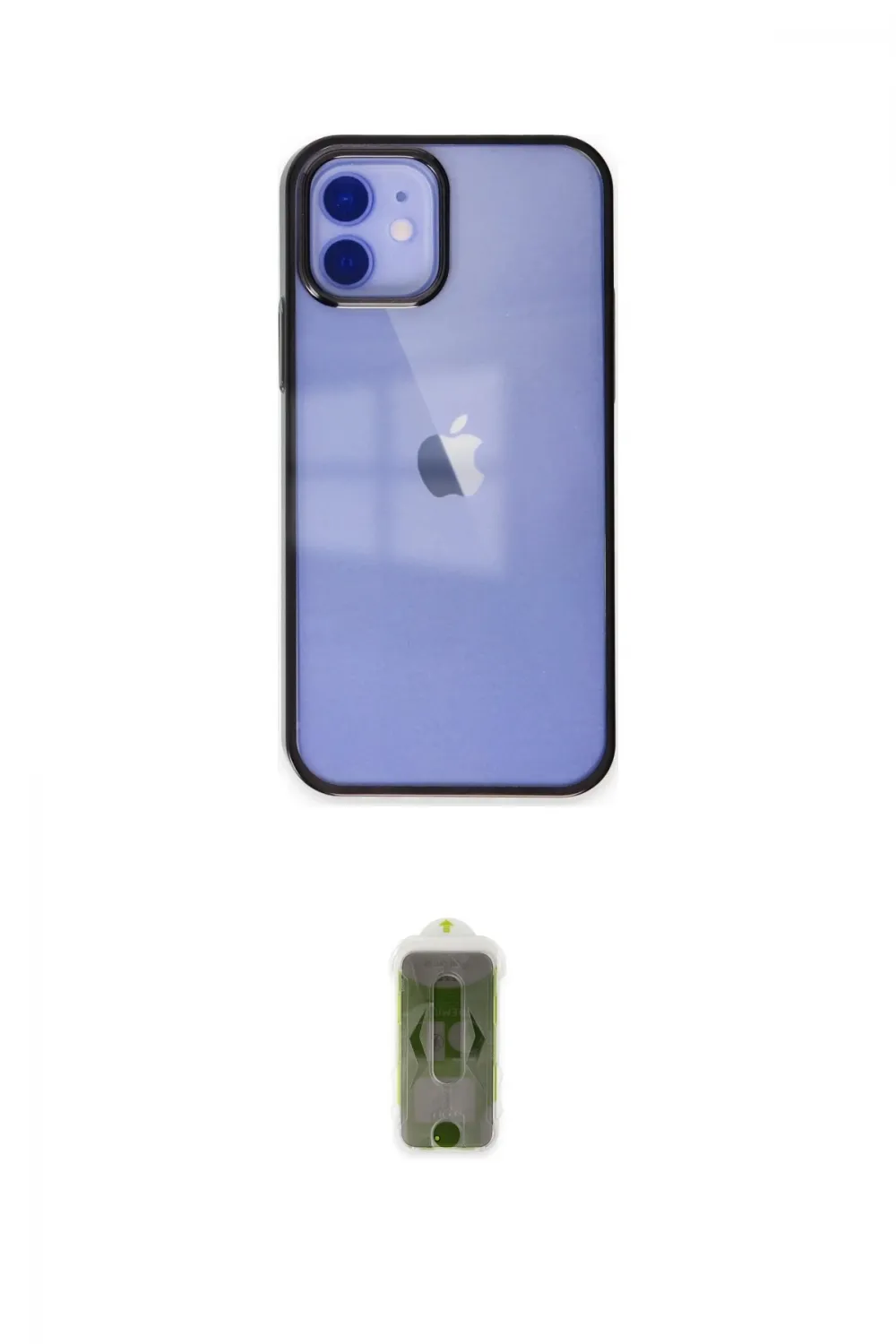 ieg™ iPhone 12 Kılıf Doruk Doku Prime - Siyah Joko Magic 5D Hayalet Cam