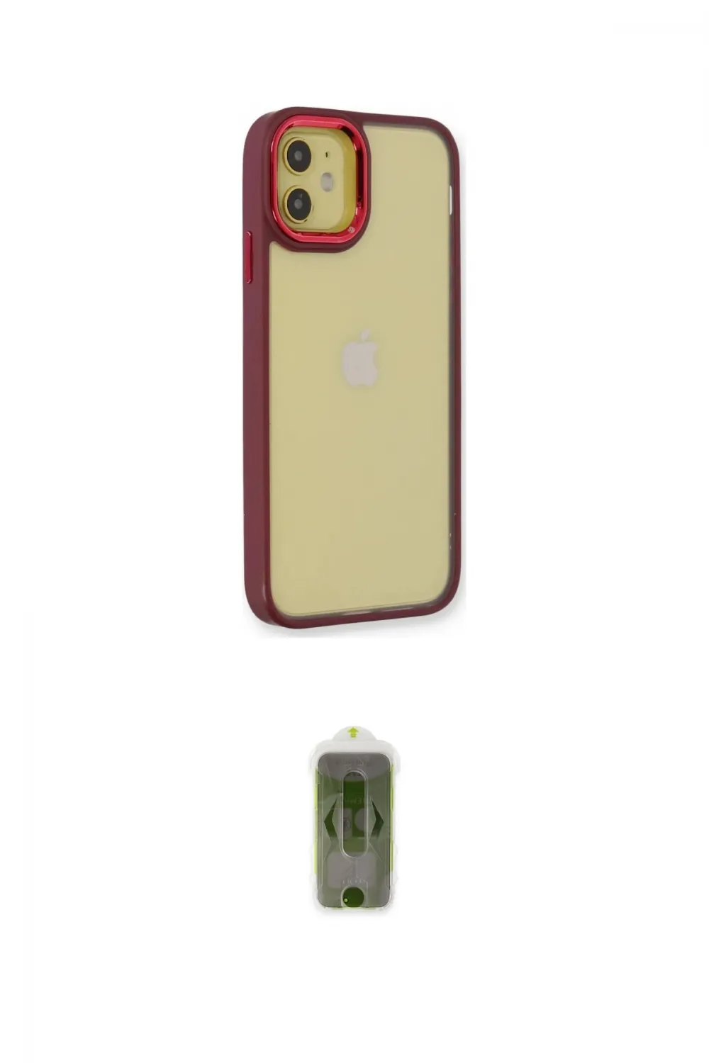 ieg™ iPhone 12 Kılıf Eksen Doku Prime - Siyah Joko Magic 5D Hayalet Cam