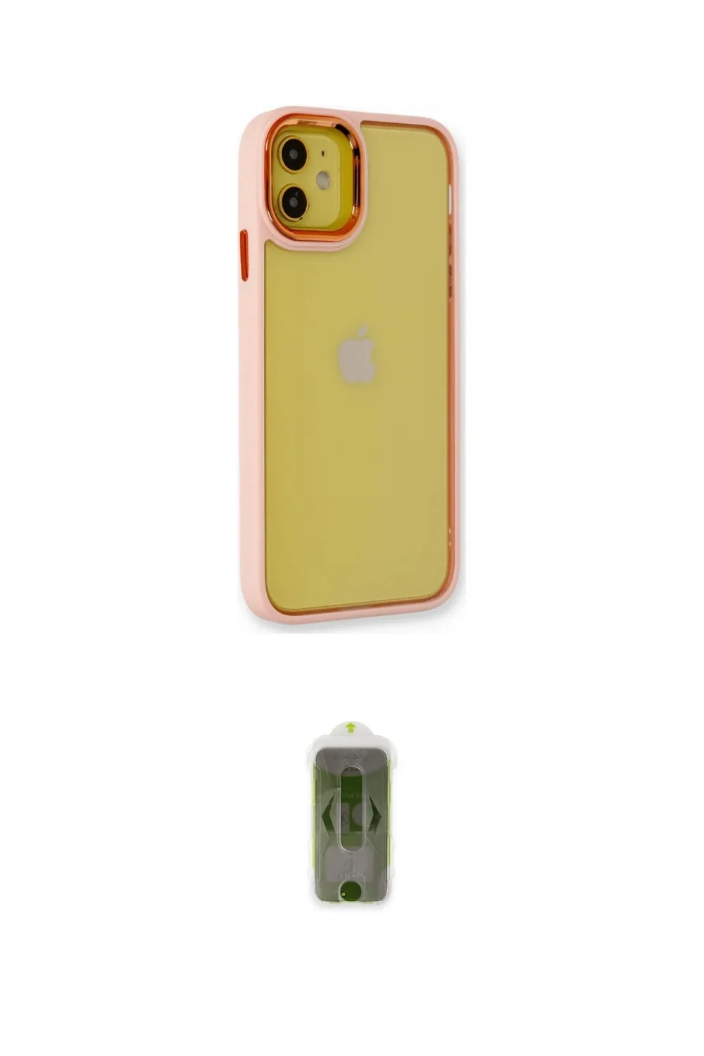 ieg™ iPhone 12 Kılıf Eksen Doku Prime - Siyah Joko Magic 5D Hayalet Cam