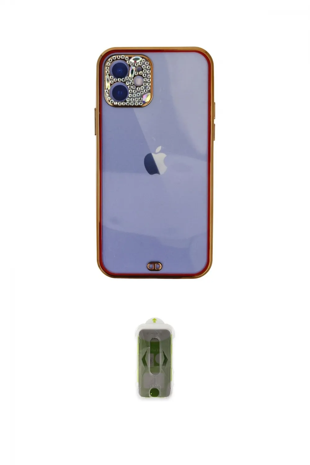 ieg™ iPhone 12 Kılıf Eksen Minimal Koleksiyonu - Siyah Joko Magic 5D Hayalet Cam