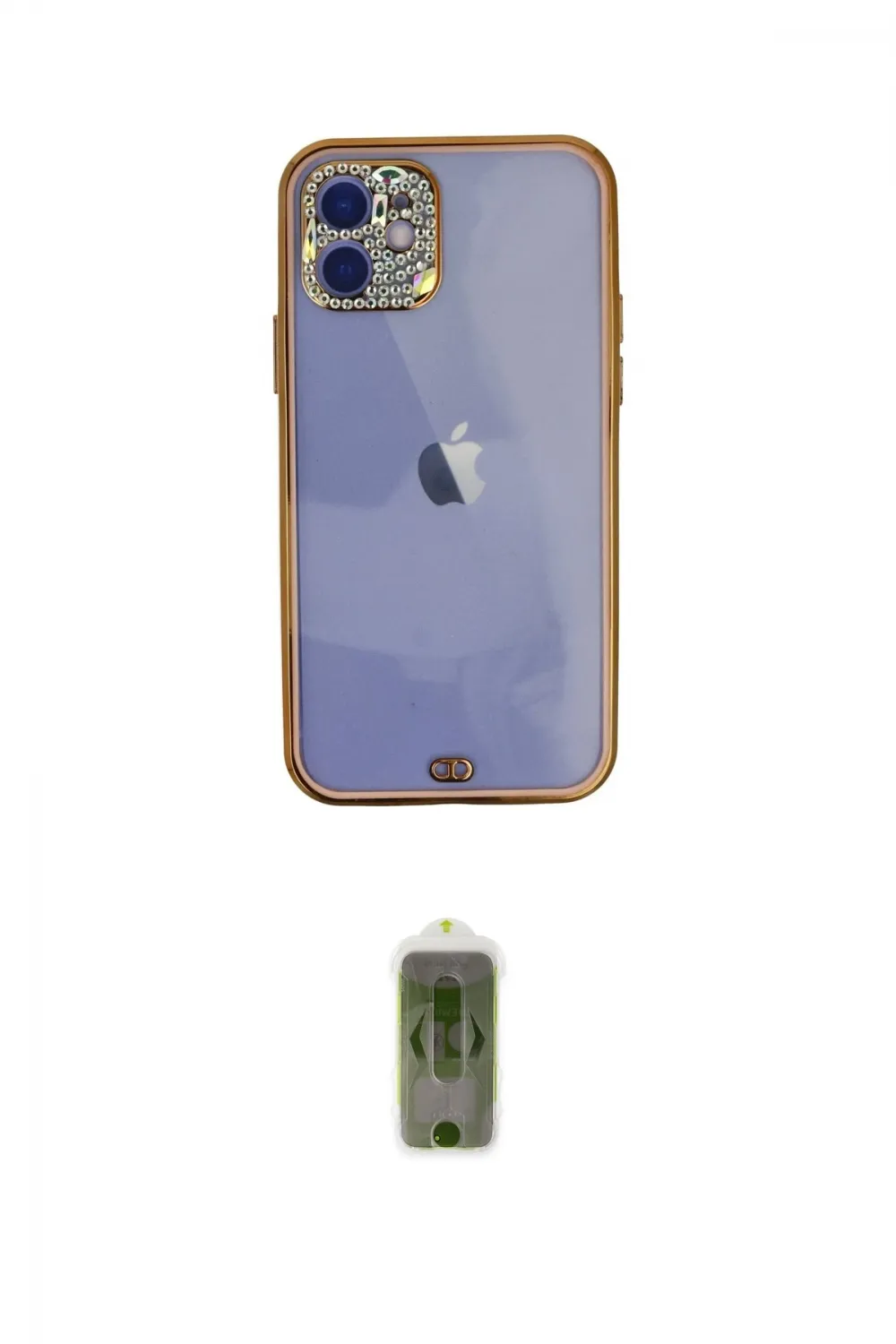 ieg™ iPhone 12 Kılıf Eksen Minimal Koleksiyonu - Siyah Joko Magic 5D Hayalet Cam
