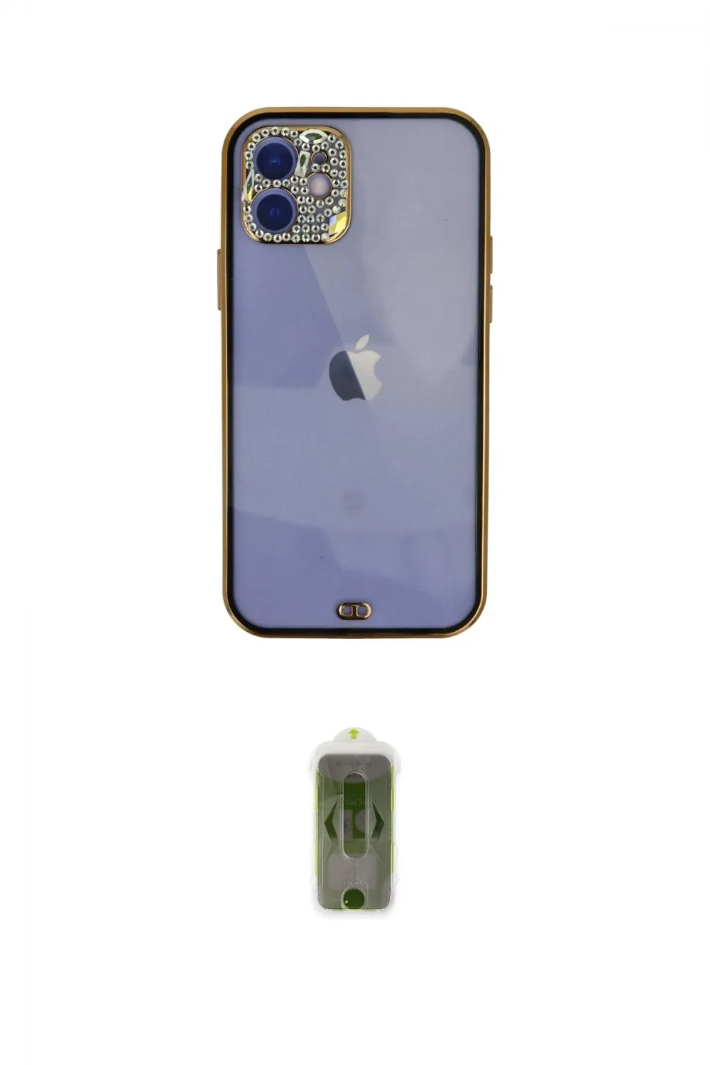 ieg™ iPhone 12 Kılıf Eksen Minimal Koleksiyonu - Siyah Joko Magic 5D Hayalet Cam