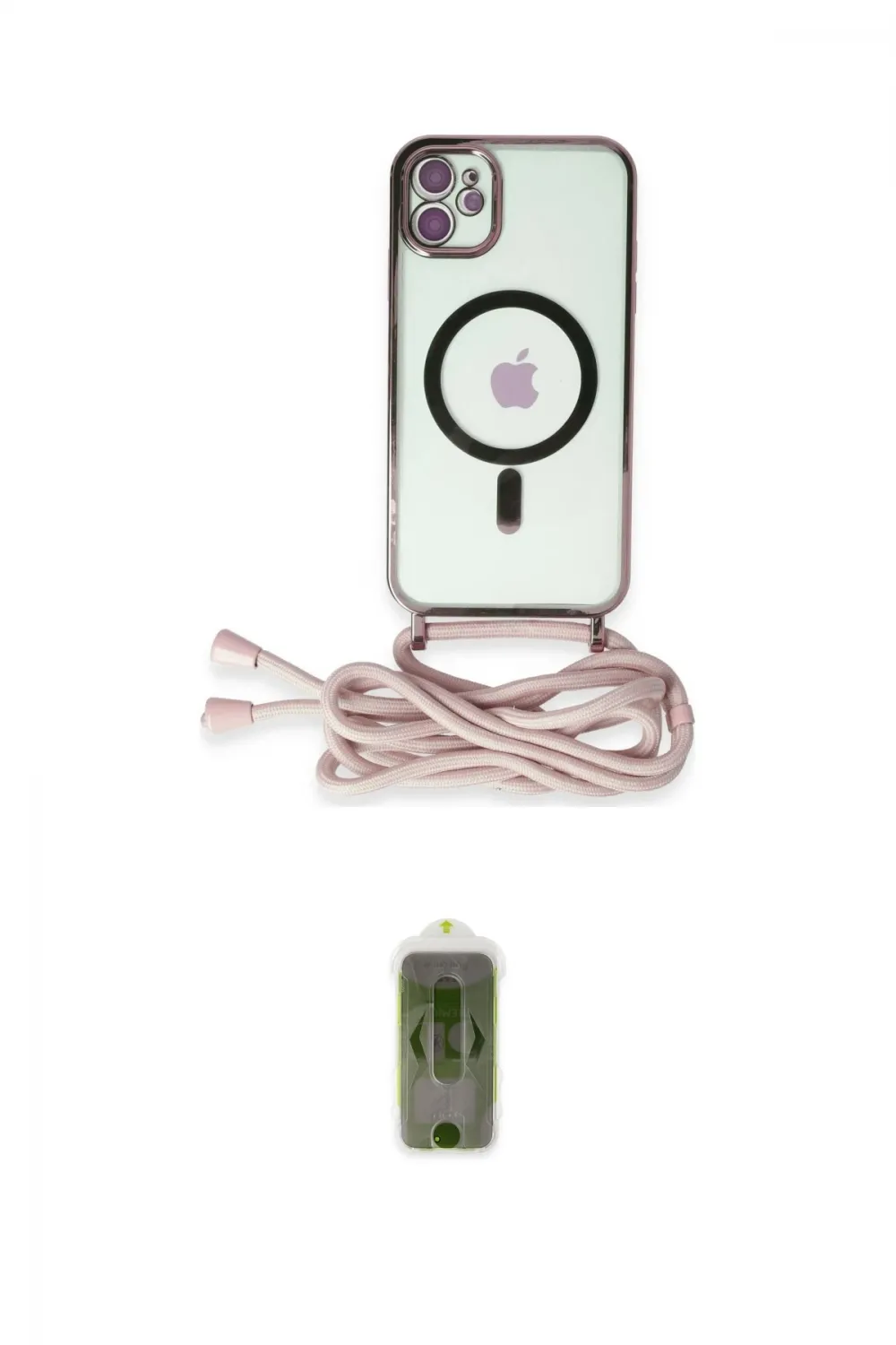 ieg™ iPhone 12 Kılıf Eksen Özel Seri - Siyah Joko Magic 5D Hayalet Cam