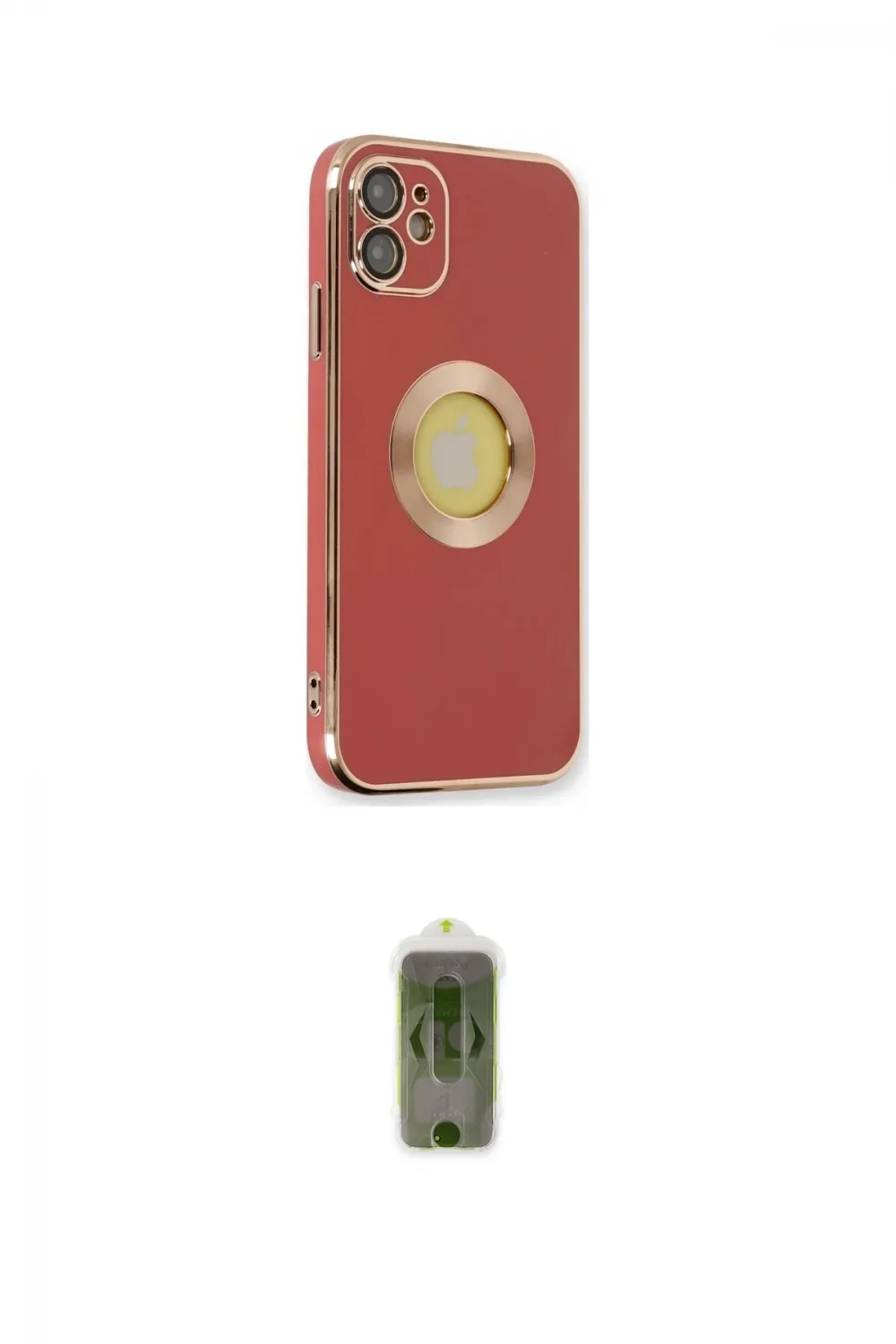 ieg™ iPhone 12 Kılıf İz Form Serisi - Siyah Joko Magic 5D Hayalet Cam