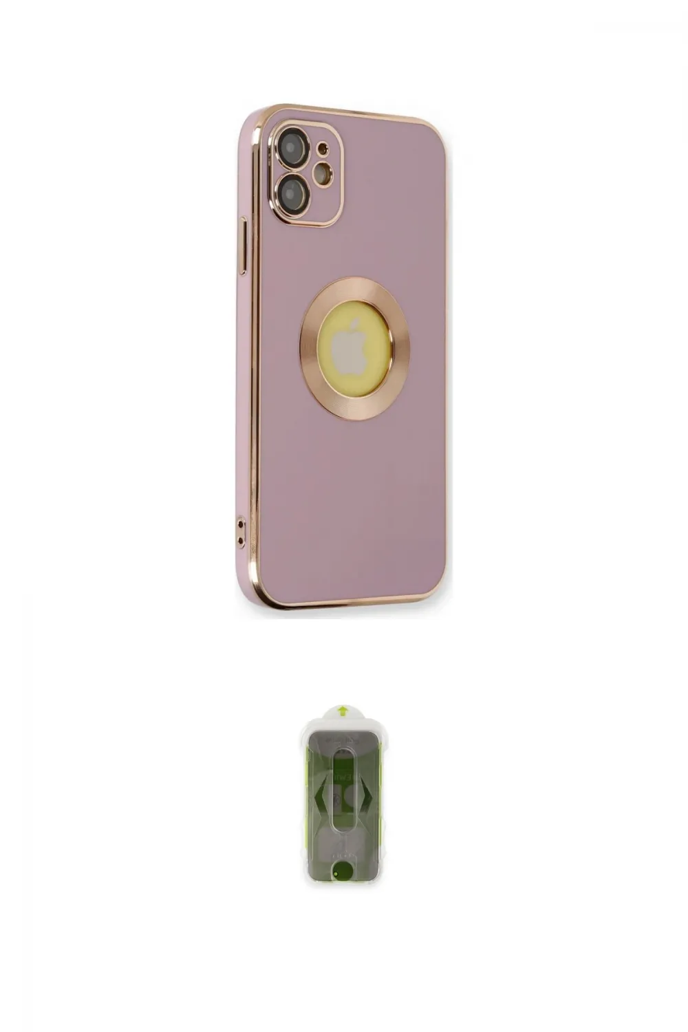ieg™ iPhone 12 Kılıf İz Form Serisi - Siyah Joko Magic 5D Hayalet Cam