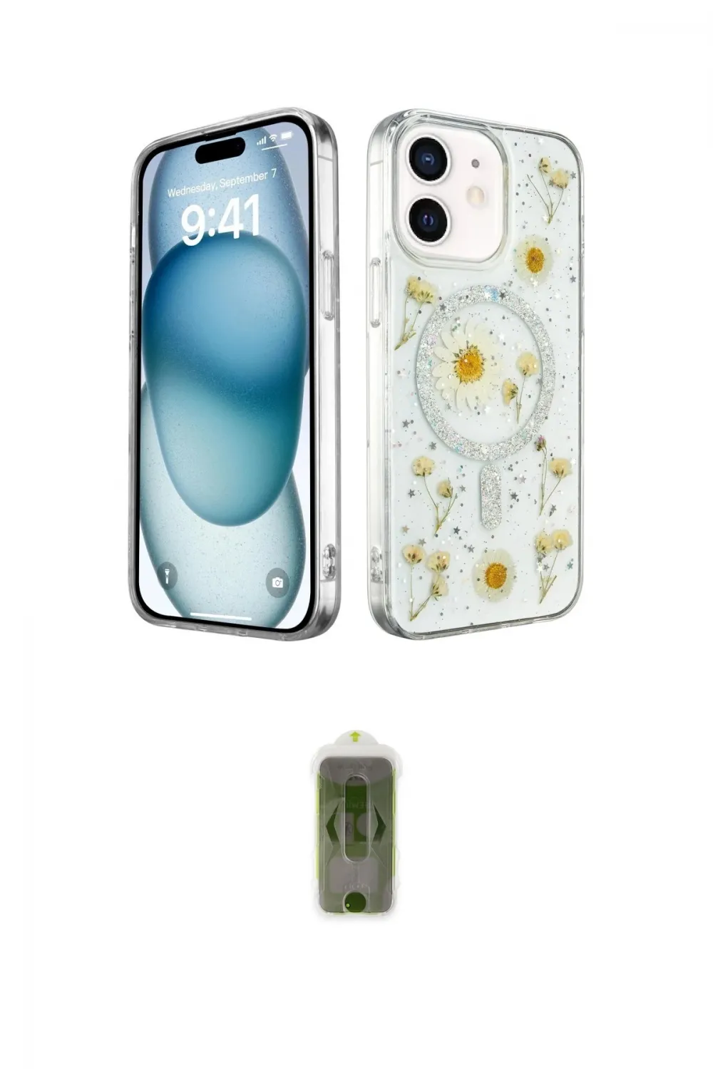 ieg™ iPhone 12 Kılıf Kozmos Doku - Siyah Joko Magic 5D Hayalet Cam