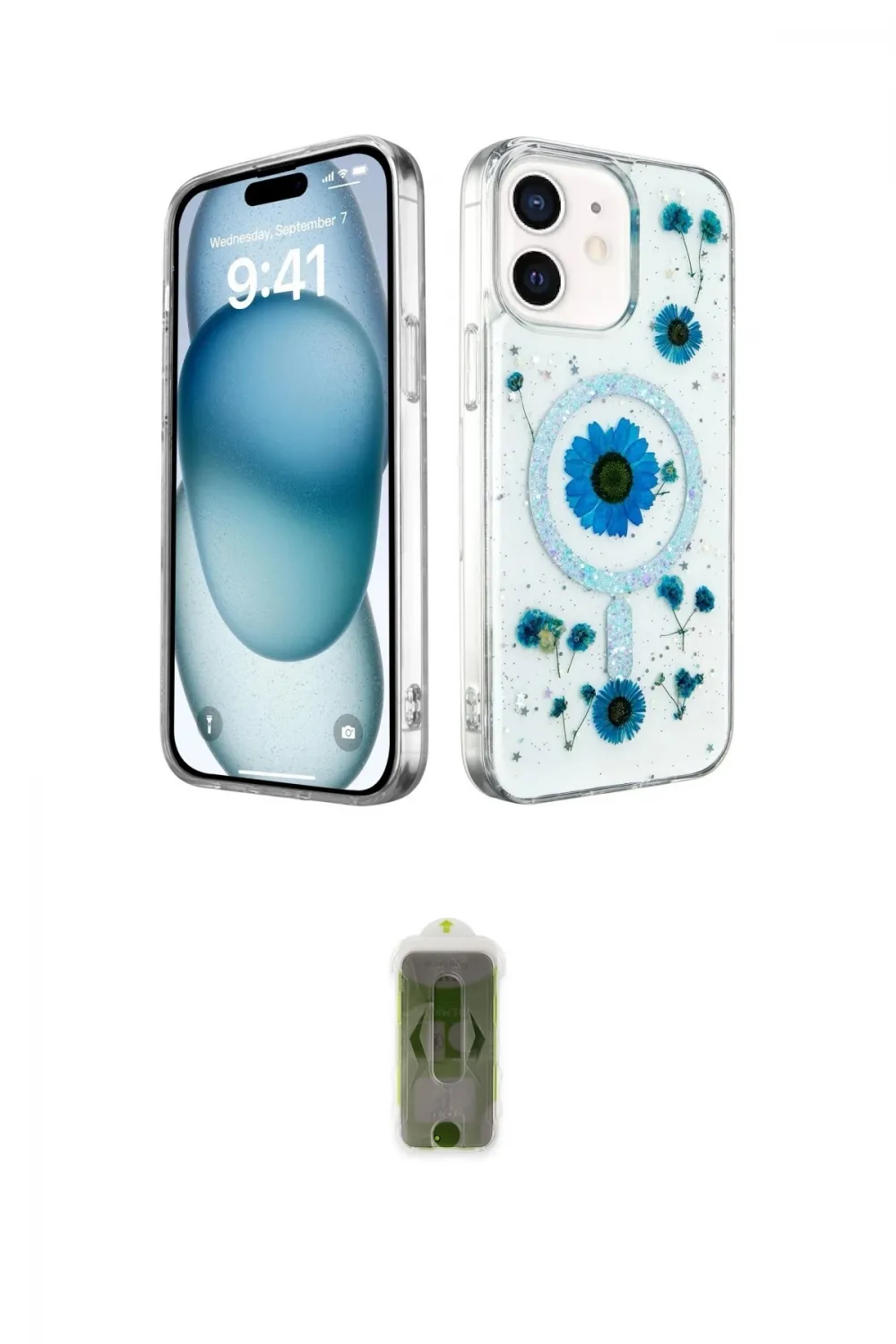 ieg™ iPhone 12 Kılıf Kozmos Doku - Siyah Joko Magic 5D Hayalet Cam