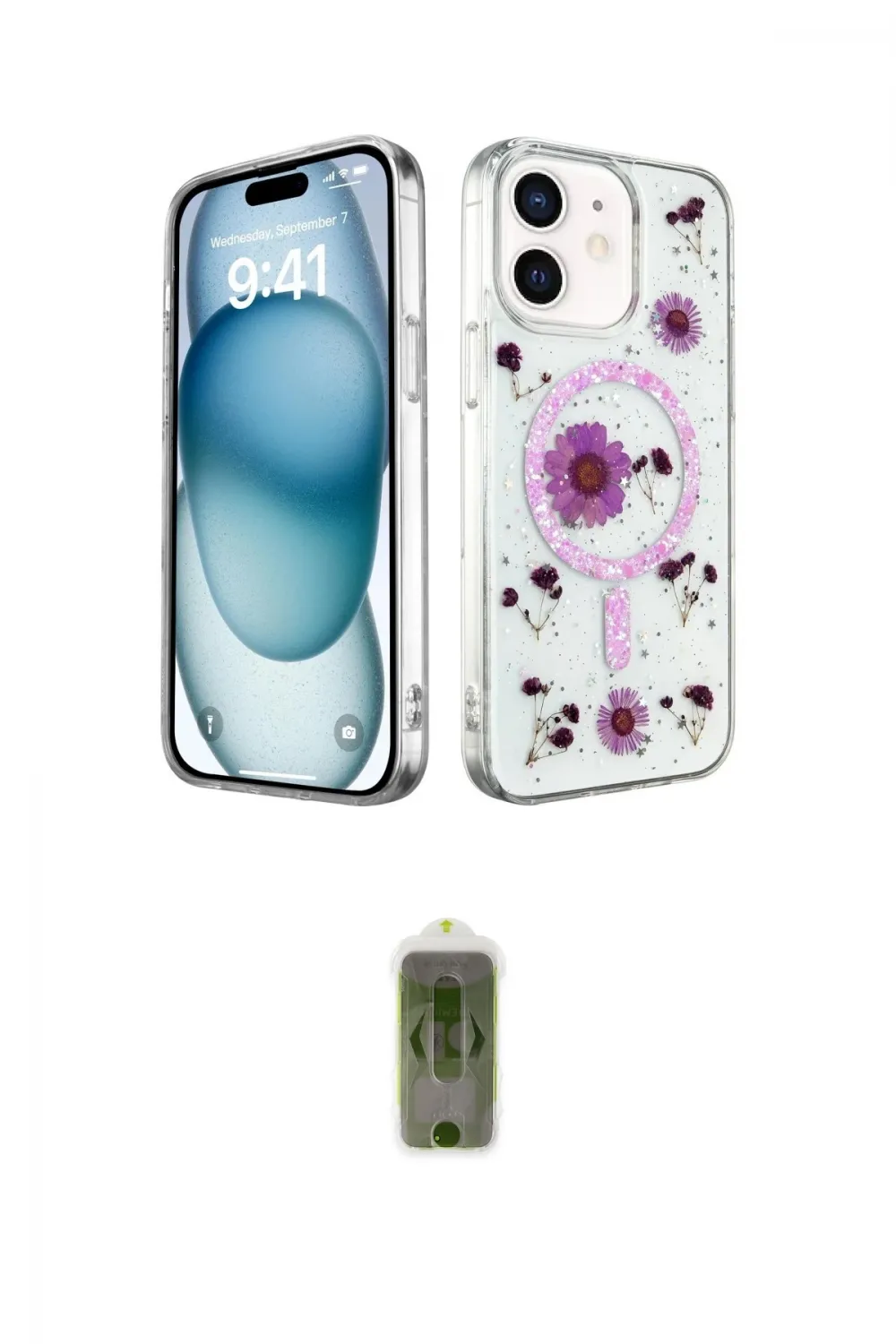 ieg™ iPhone 12 Kılıf Kozmos Doku - Siyah Joko Magic 5D Hayalet Cam