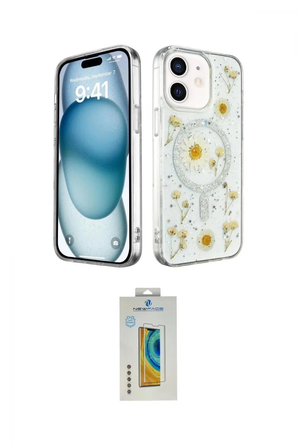 ieg™ iPhone 12 Kılıf Kozmos Doku - Siyah Polymer Nano Ekran Koruyucu