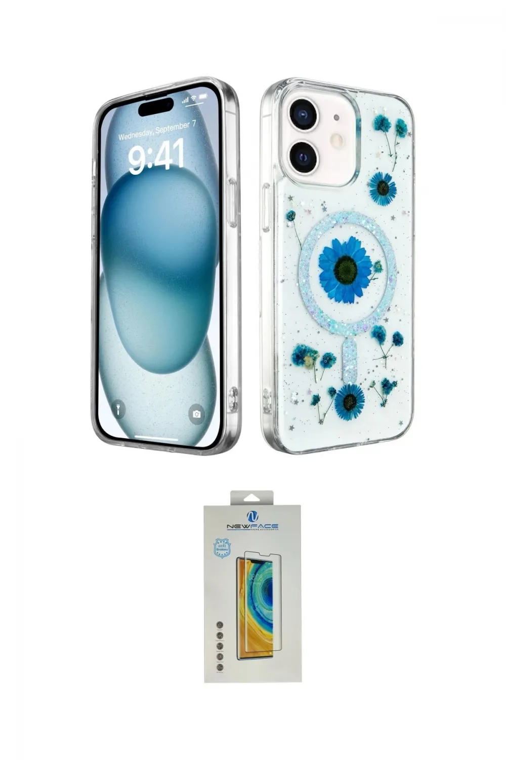 ieg™ iPhone 12 Kılıf Kozmos Doku - Siyah Polymer Nano Ekran Koruyucu
