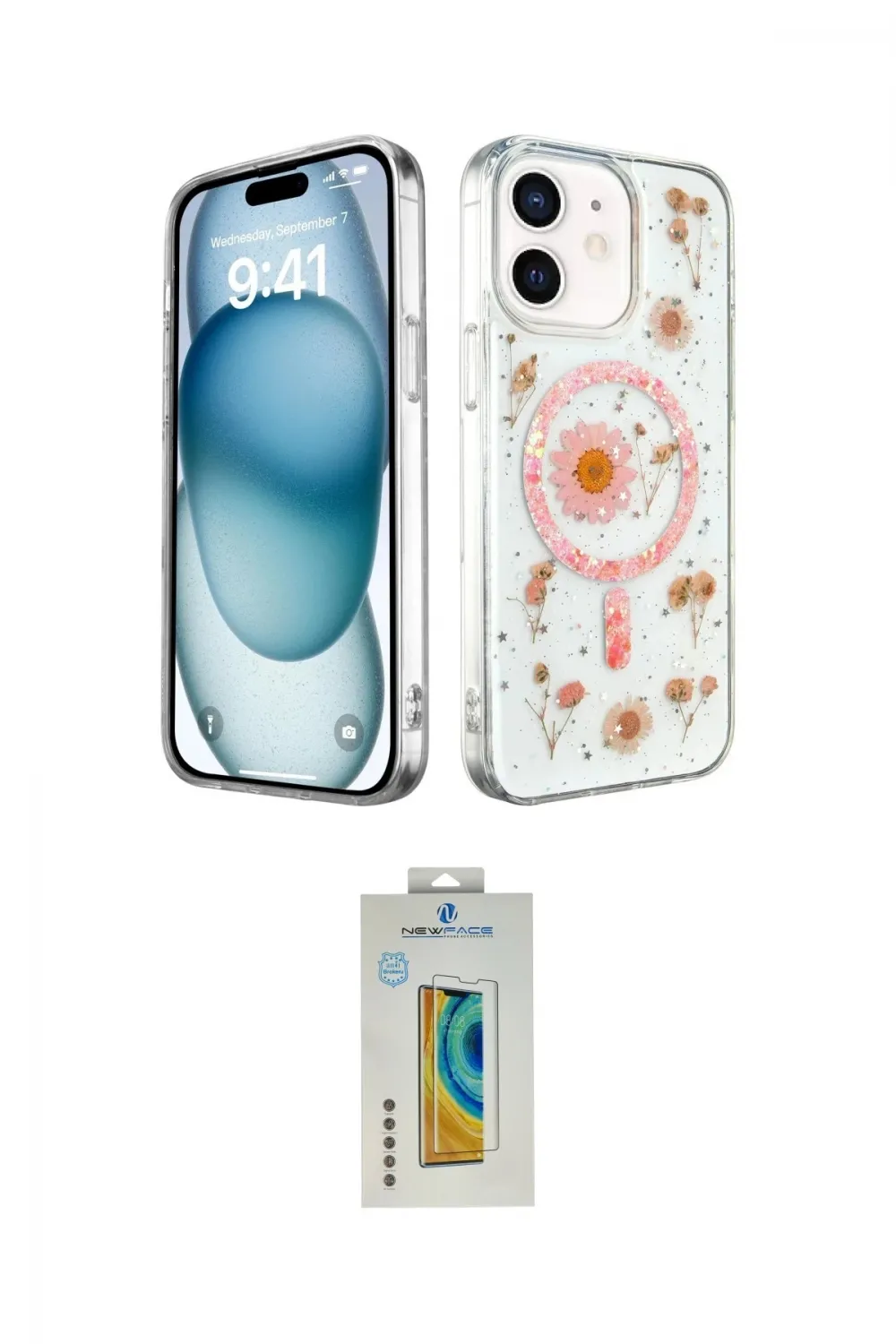 ieg™ iPhone 12 Kılıf Kozmos Doku - Siyah Polymer Nano Ekran Koruyucu