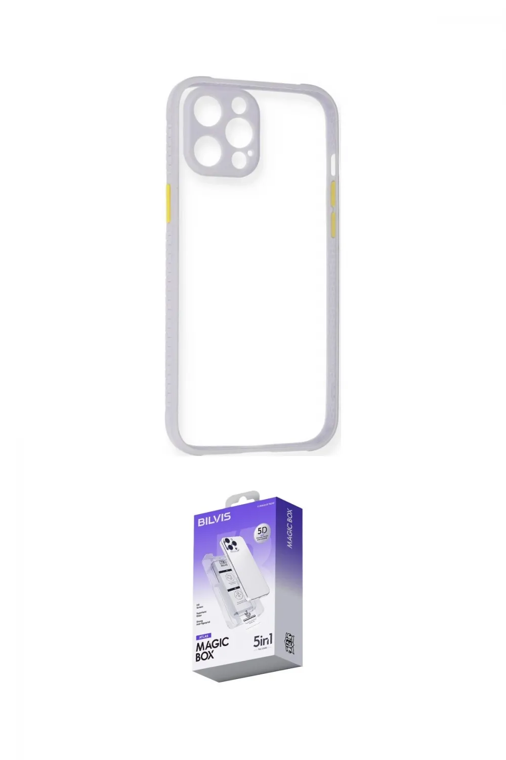 ieg™ iPhone 12 Kılıf Nova Asil Özel Seri - Siyah Bilvis 5in1 3D Magic Cam Ekran Koruyucu