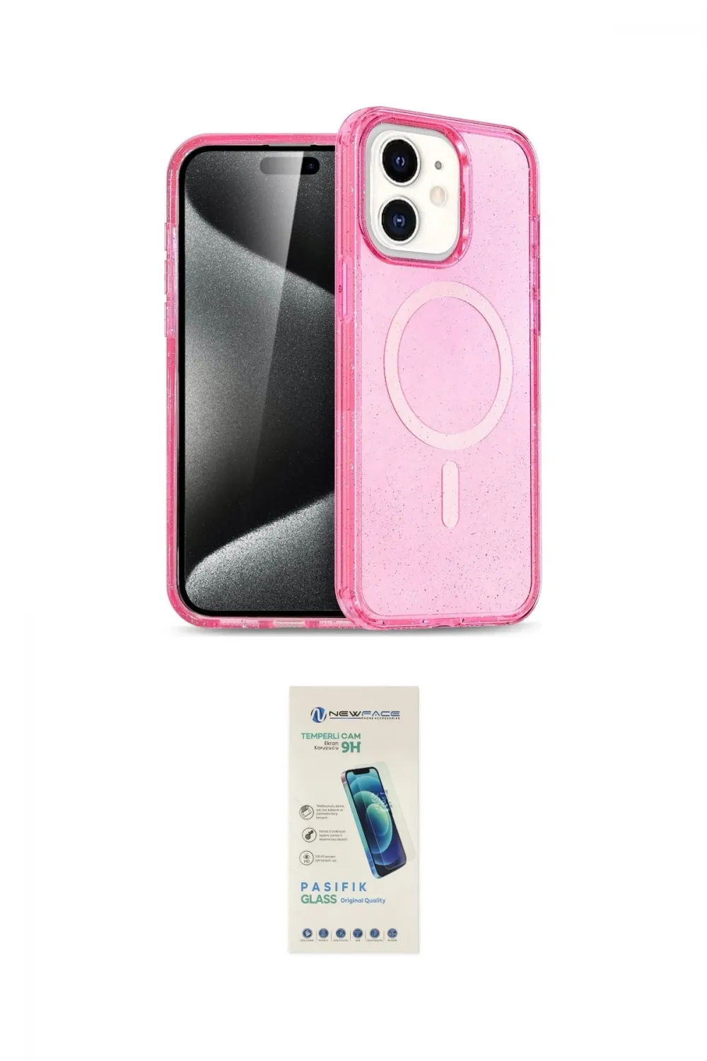 ieg™ iPhone 12 Kılıf Nova Asil Prime - Şeffaf Pasifik Cam Ekran Koruyucu