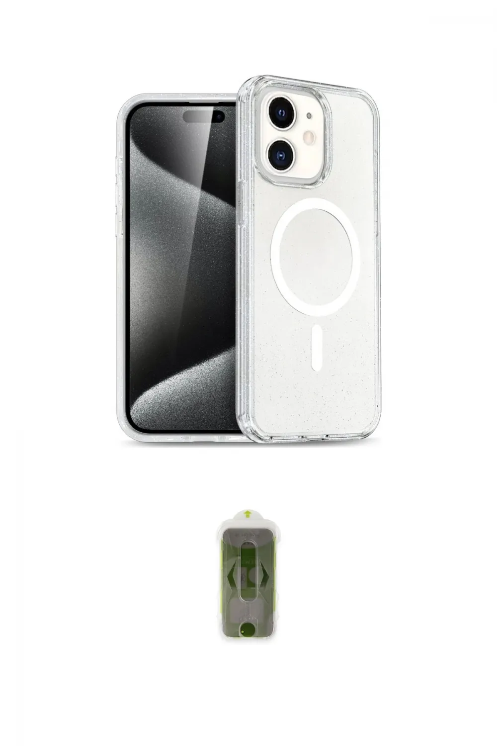 ieg™ iPhone 12 Kılıf Nova Asil Prime - Siyah Joko Magic 5D Hayalet Cam