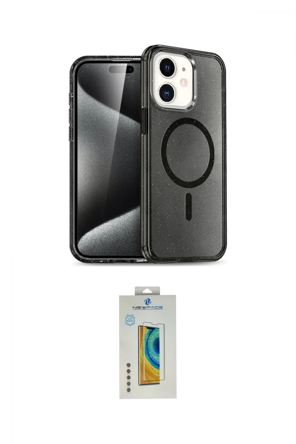ieg™ iPhone 12 Kılıf Nova Asil Prime - Siyah Polymer Nano Ekran Koruyucu