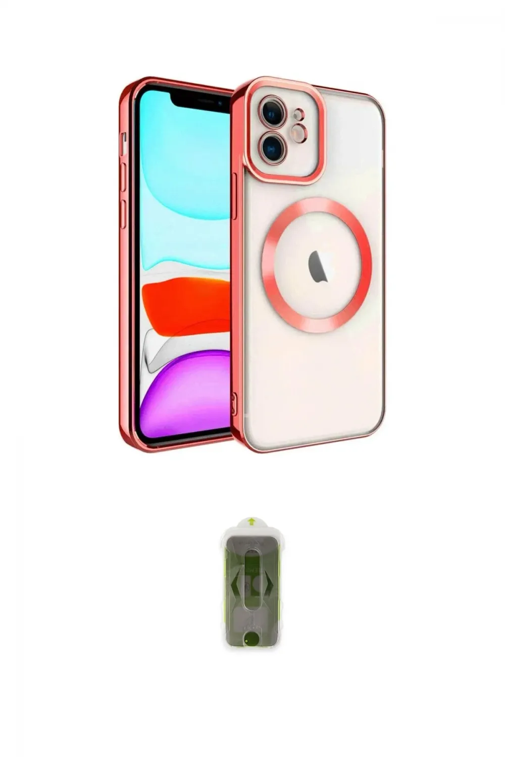 ieg™ iPhone 12 Kılıf Nova Işık Özel Seri - Siyah Joko Magic 5D Hayalet Cam